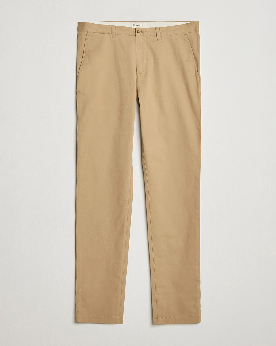Mies | Housut | GANT | Slim Fit Chinos Dark Khaki