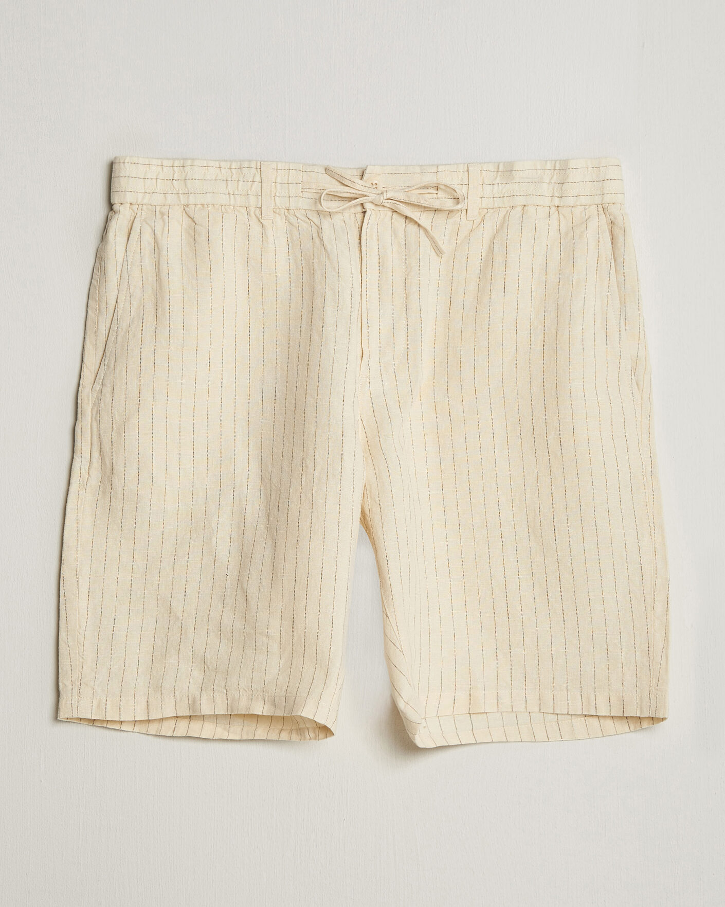 Mies | Shortsit | Gant | Regular Fit Striped Linen Drawstring Shorts Faded Beige