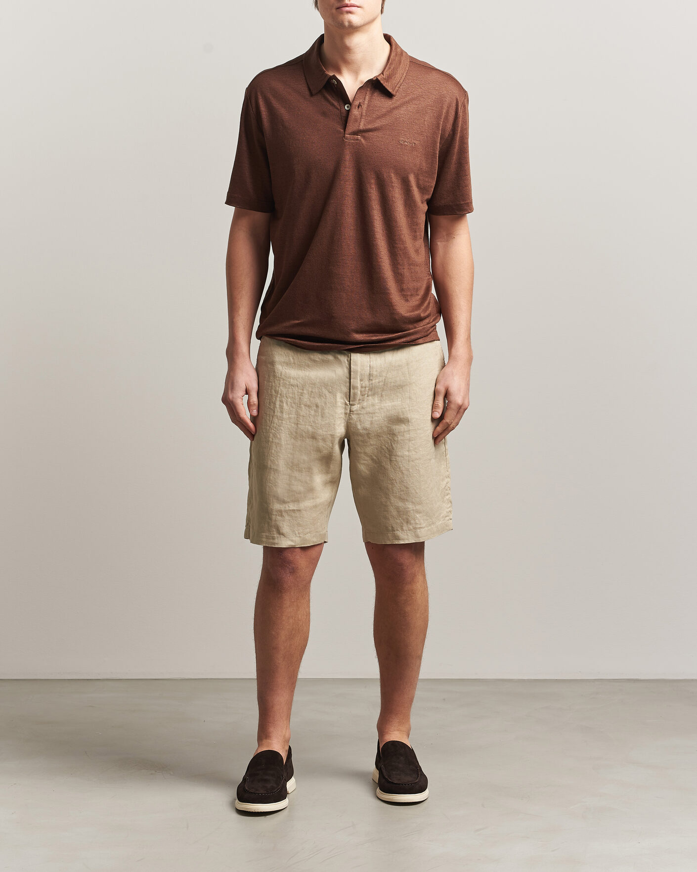 Mies | Shortsit | GANT | Regular Fit Linen Drawstring Shorts Oat Beige