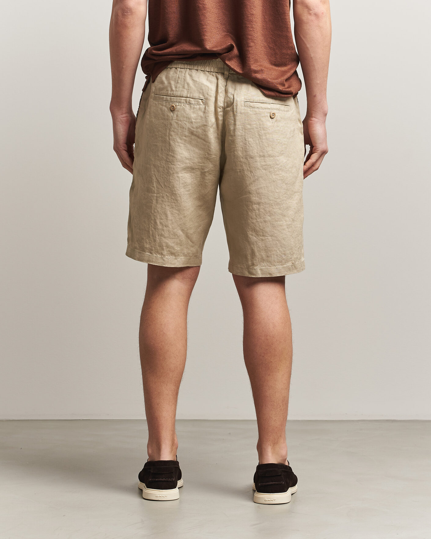 Mies | Shortsit | GANT | Regular Fit Linen Drawstring Shorts Oat Beige