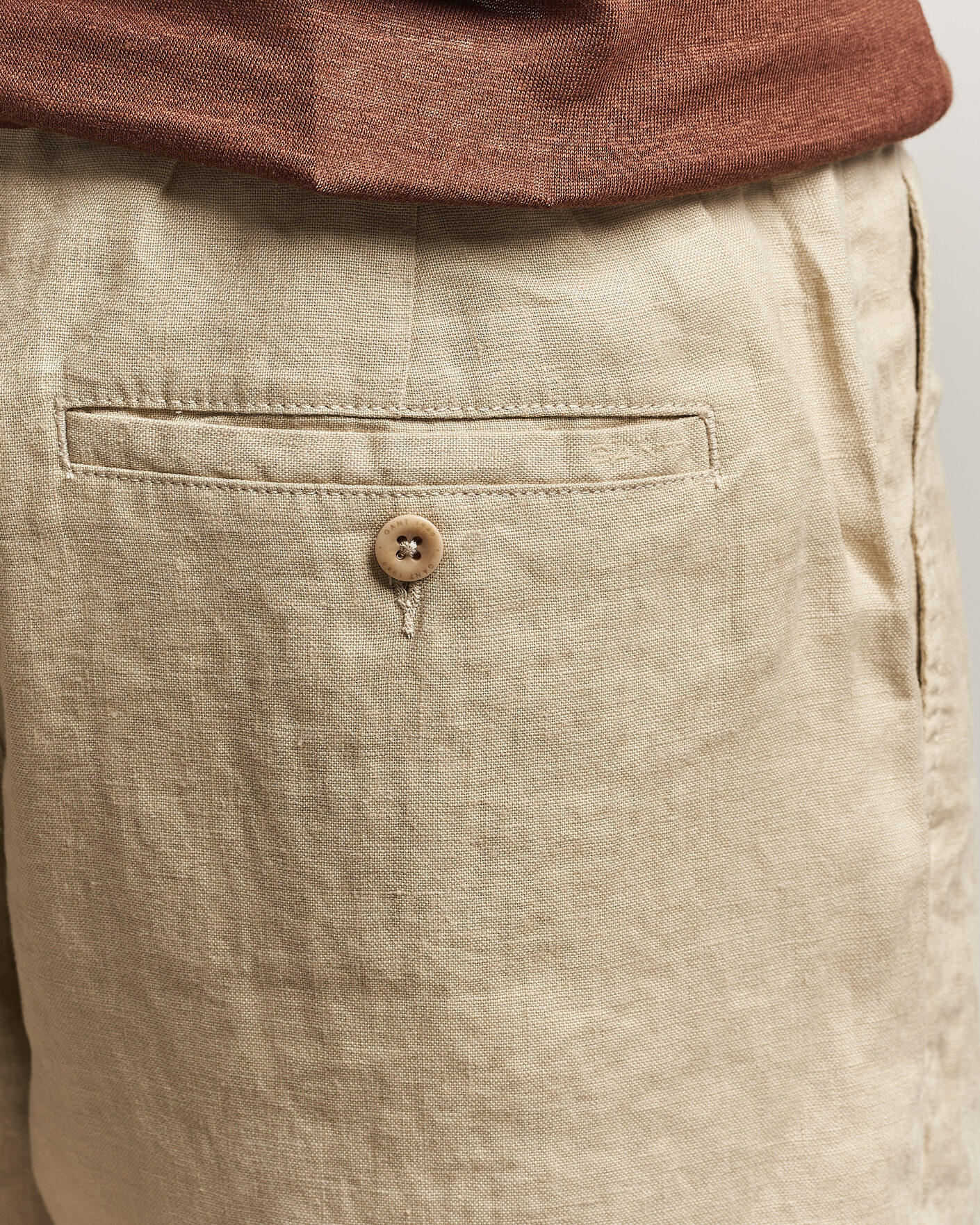 Mies | Shortsit | Gant | Regular Fit Linen Drawstring Shorts Oat Beige
