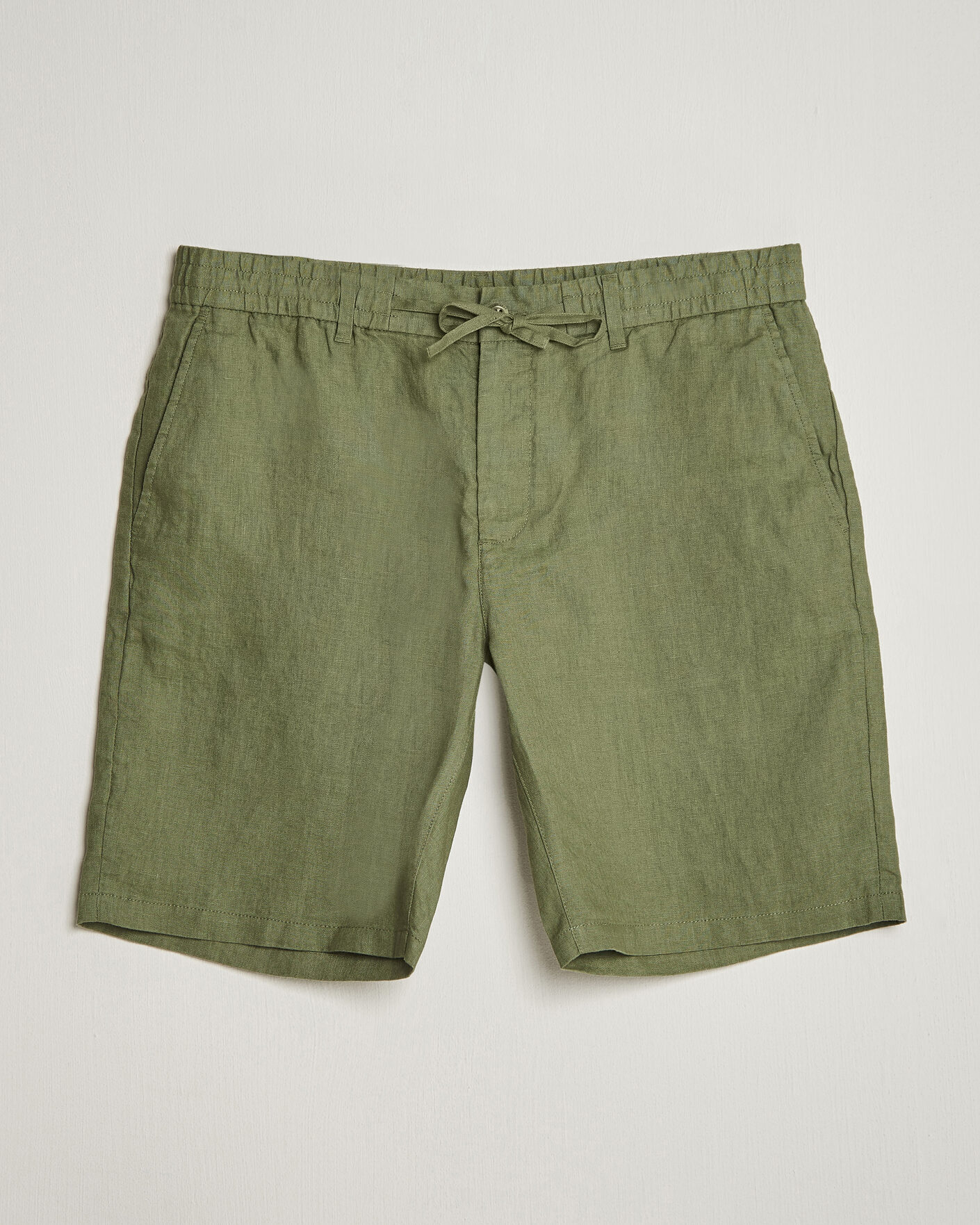 Mies | Shortsit | GANT | Regular Fit Linen Drawstring Shorts Dry Herb Green