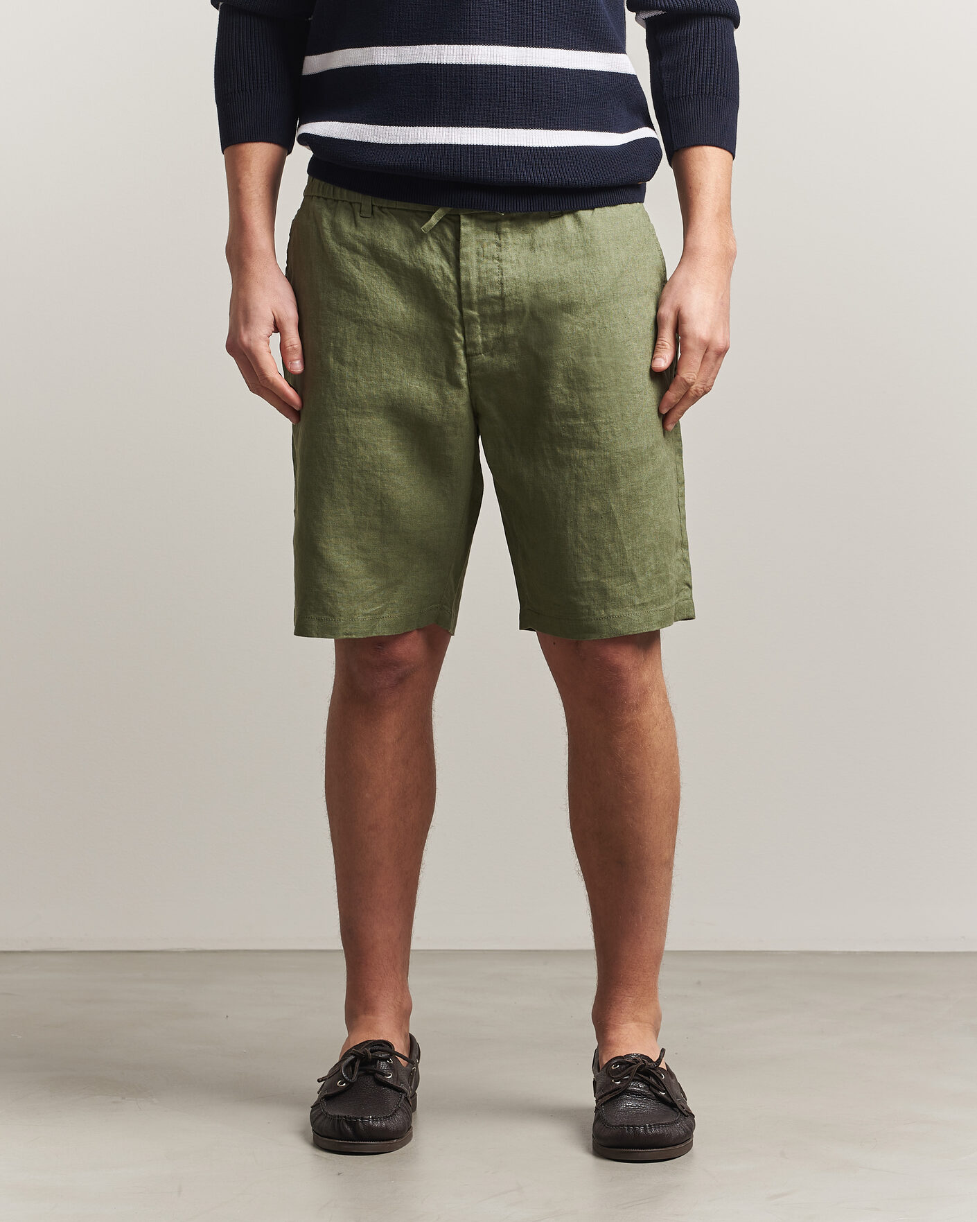 Mies | Shortsit | Gant | Regular Fit Linen Drawstring Shorts Dry Herb Green