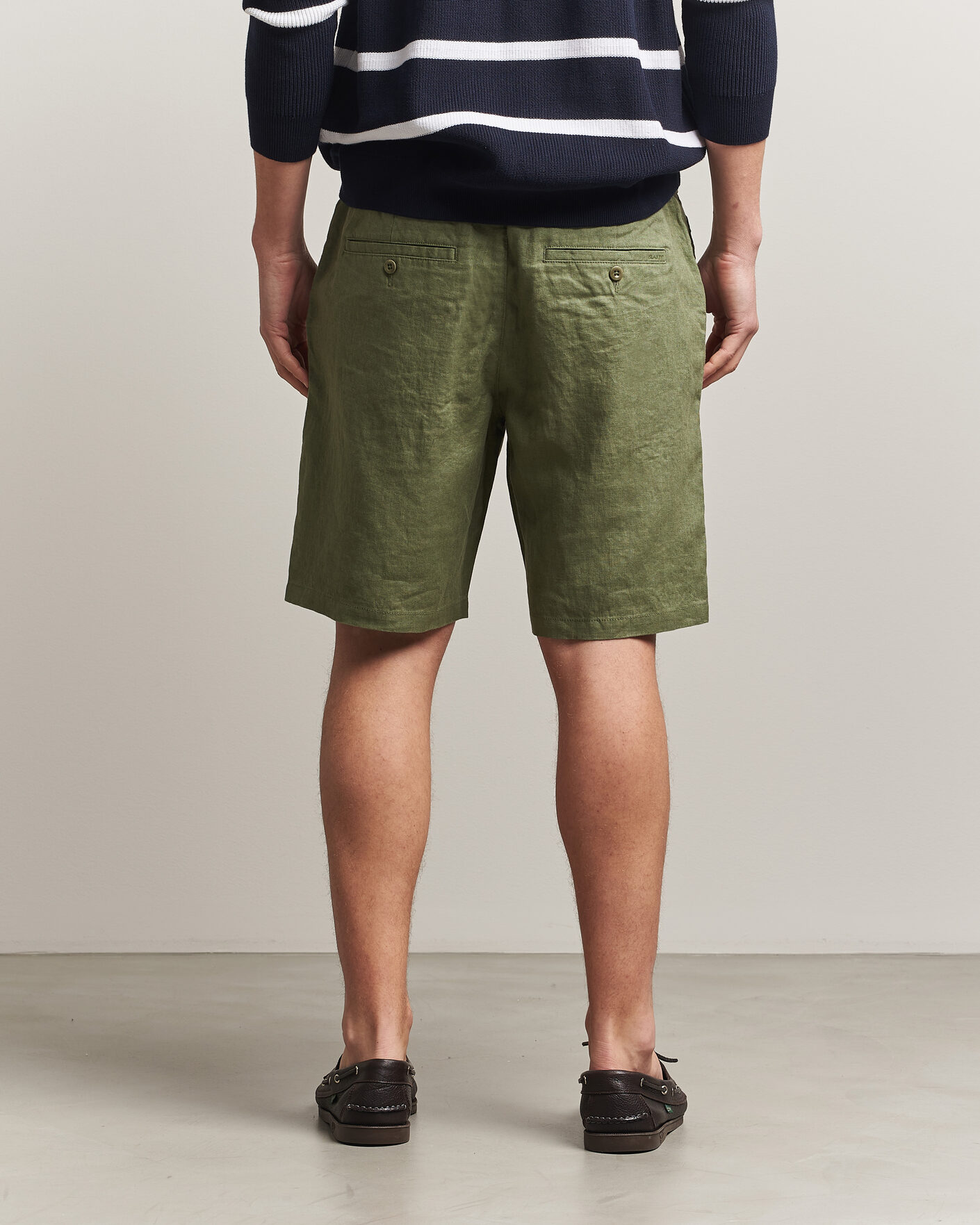 Mies | Shortsit | Gant | Regular Fit Linen Drawstring Shorts Dry Herb Green