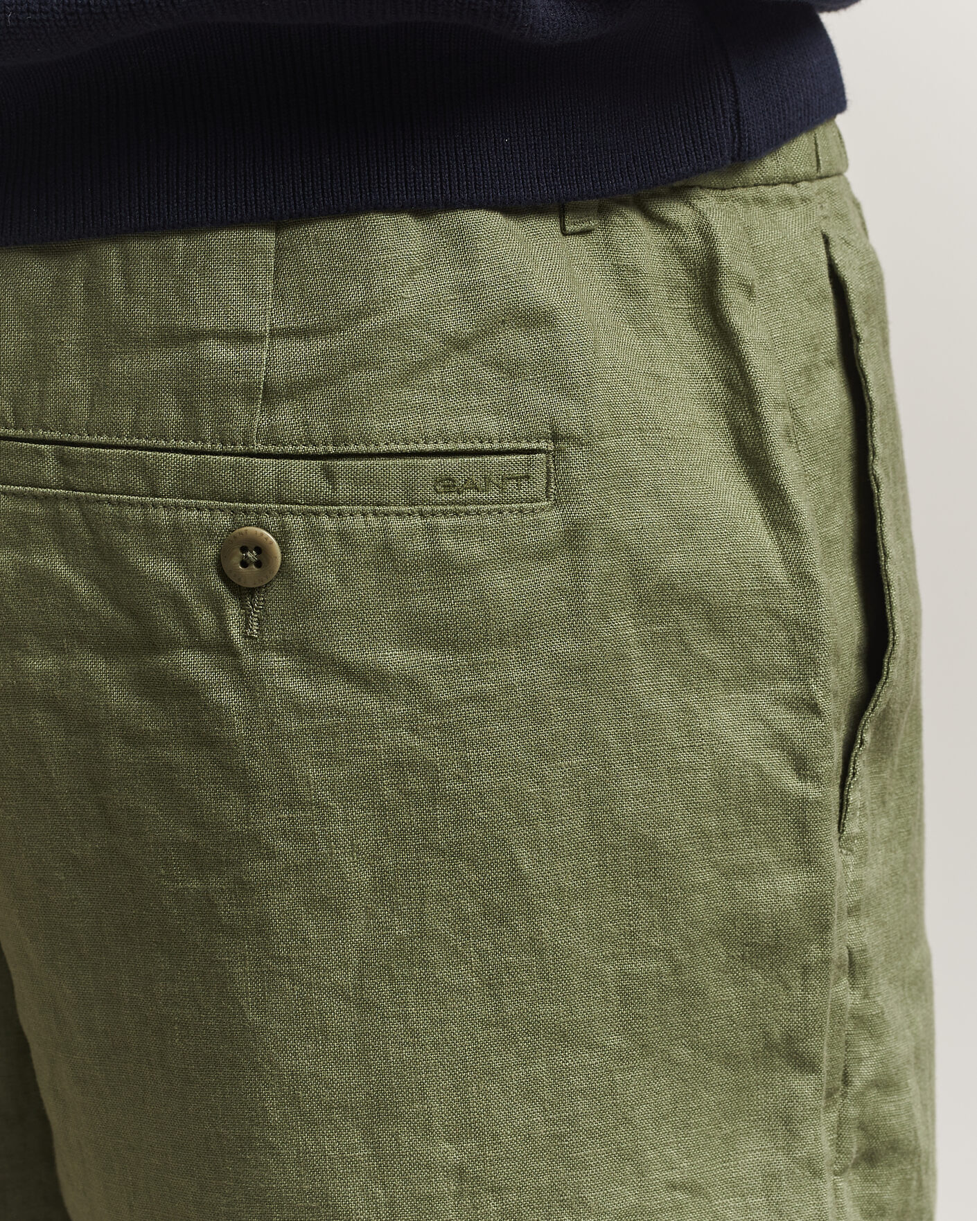 Mies | Shortsit | Gant | Regular Fit Linen Drawstring Shorts Dry Herb Green
