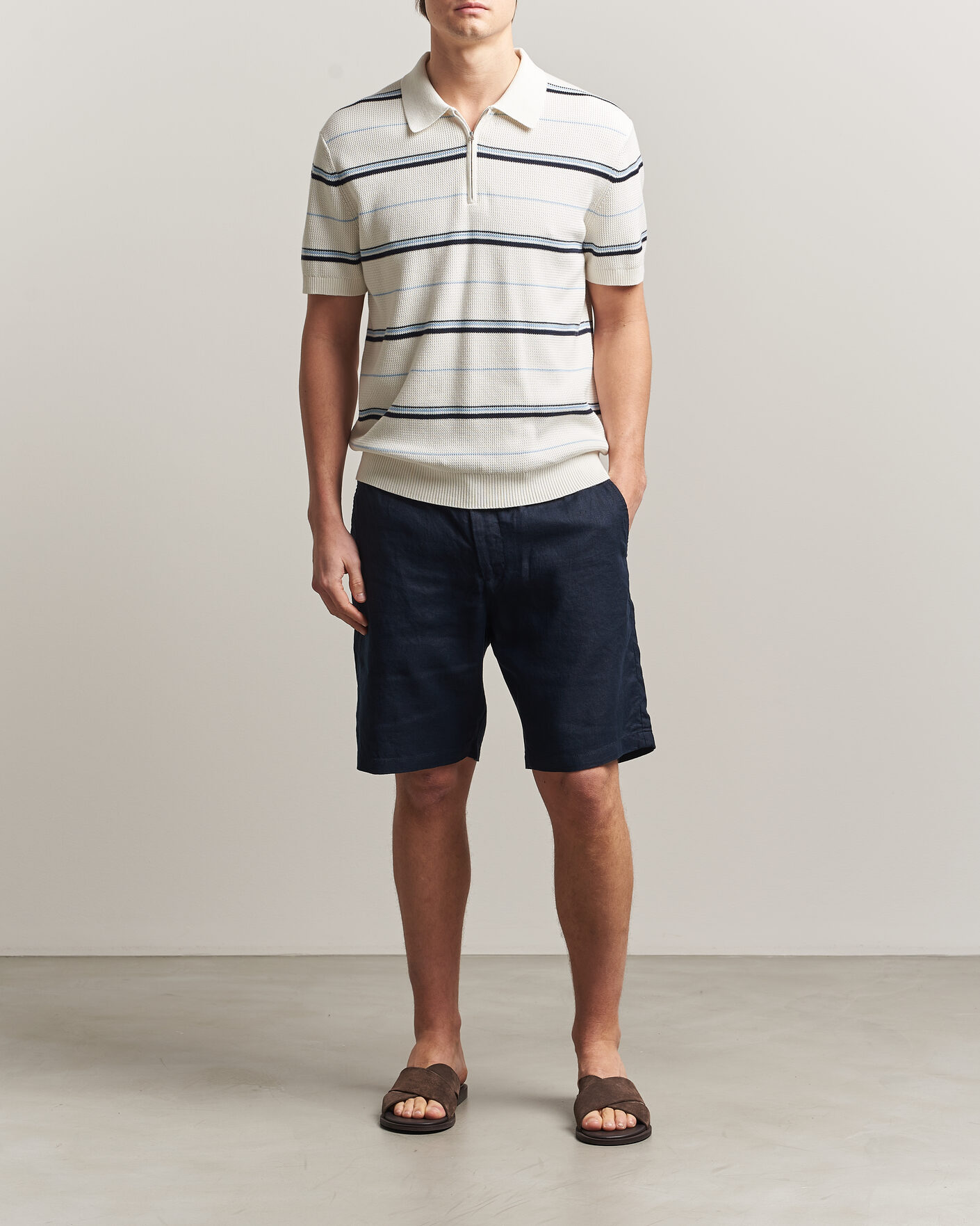 Mies | Shortsit | Gant | Regular Fit Linen Drawstring Shorts Evening Blue