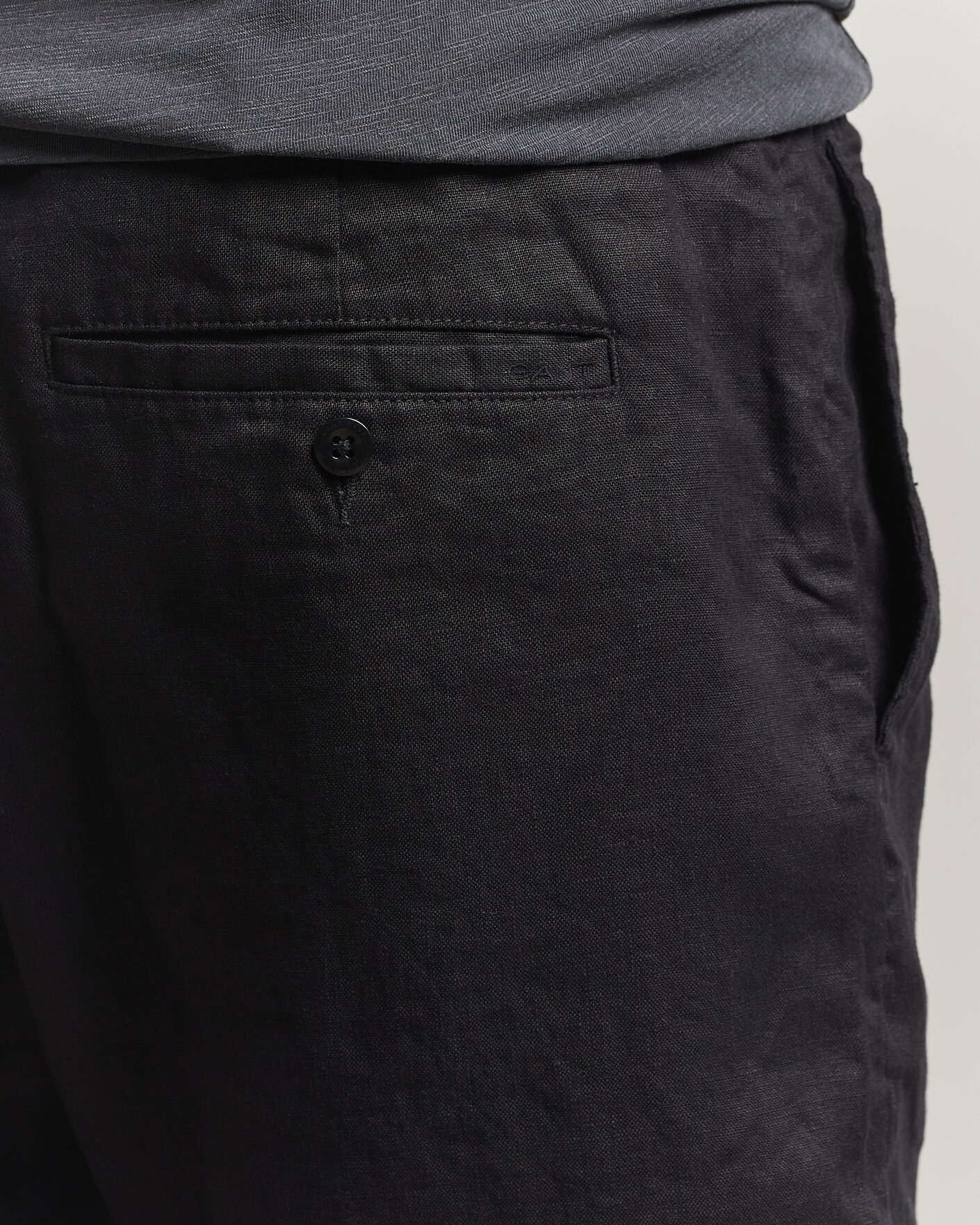 Mies | Shortsit | Gant | Regular Fit Linen Drawstring Shorts Black