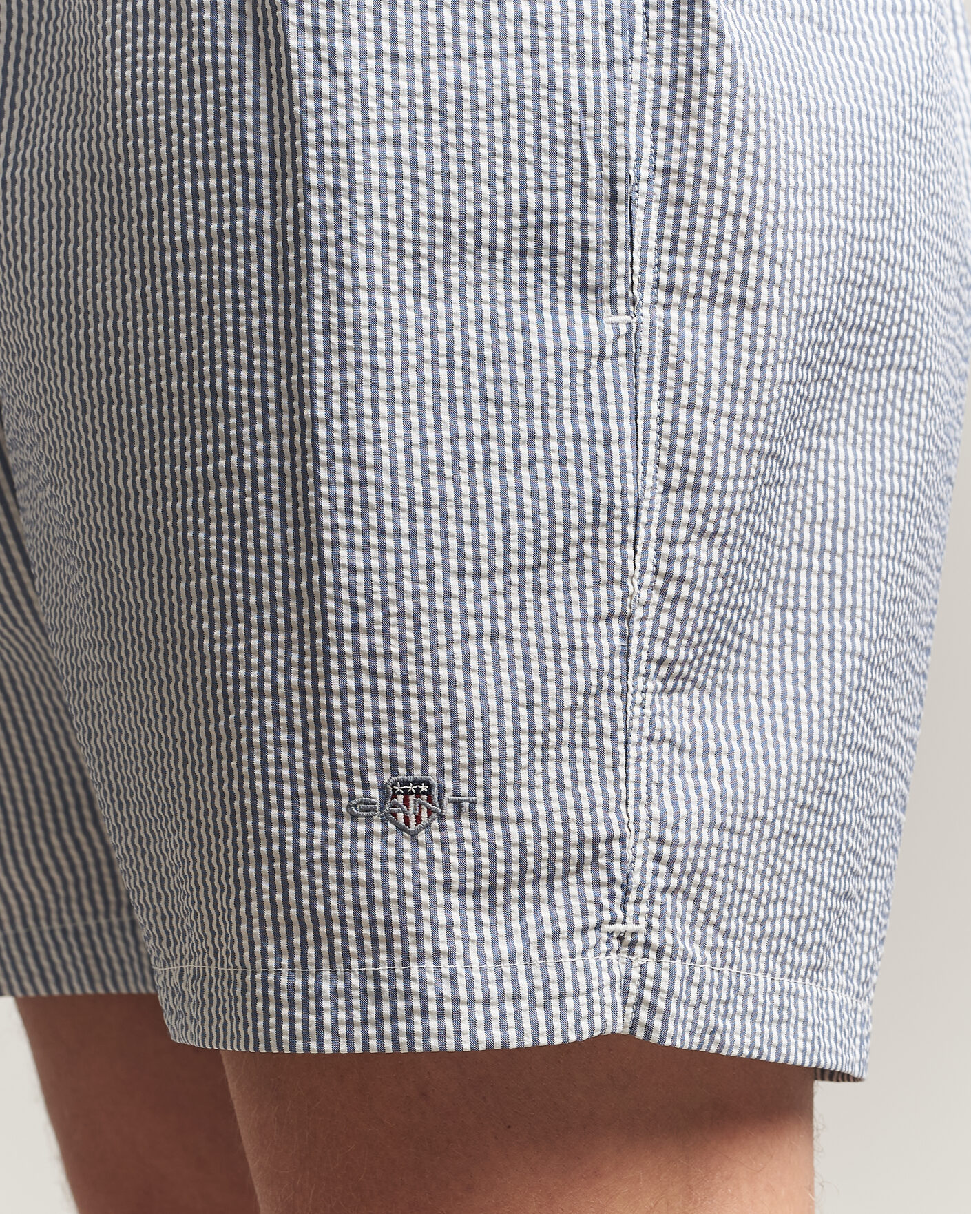 Mies | Uimahousut | GANT | Seersucker Striped Swimshorts Vintage Blue