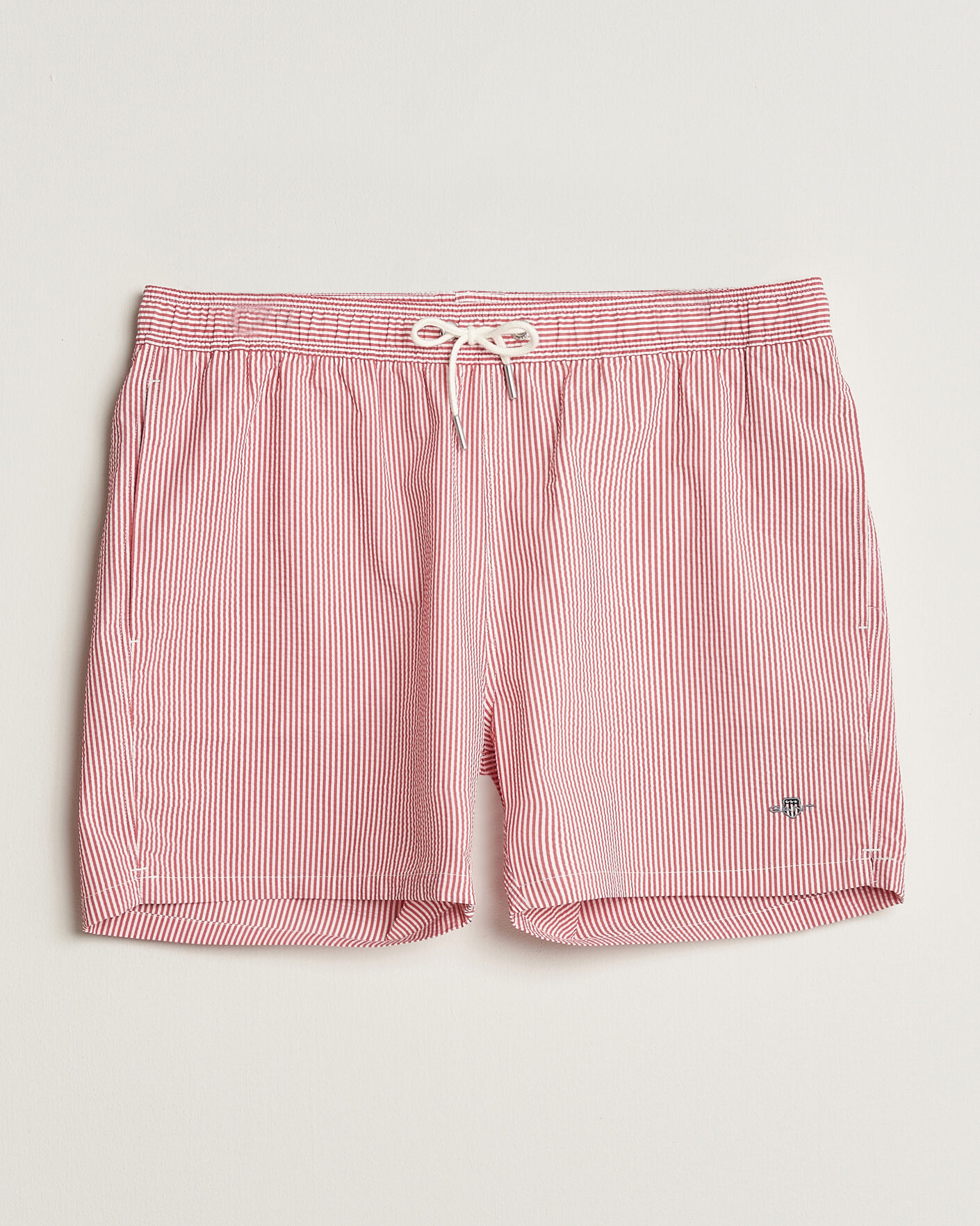 Mies | Uimahousut | Gant | Seersucker Striped Swimshorts Rose Red