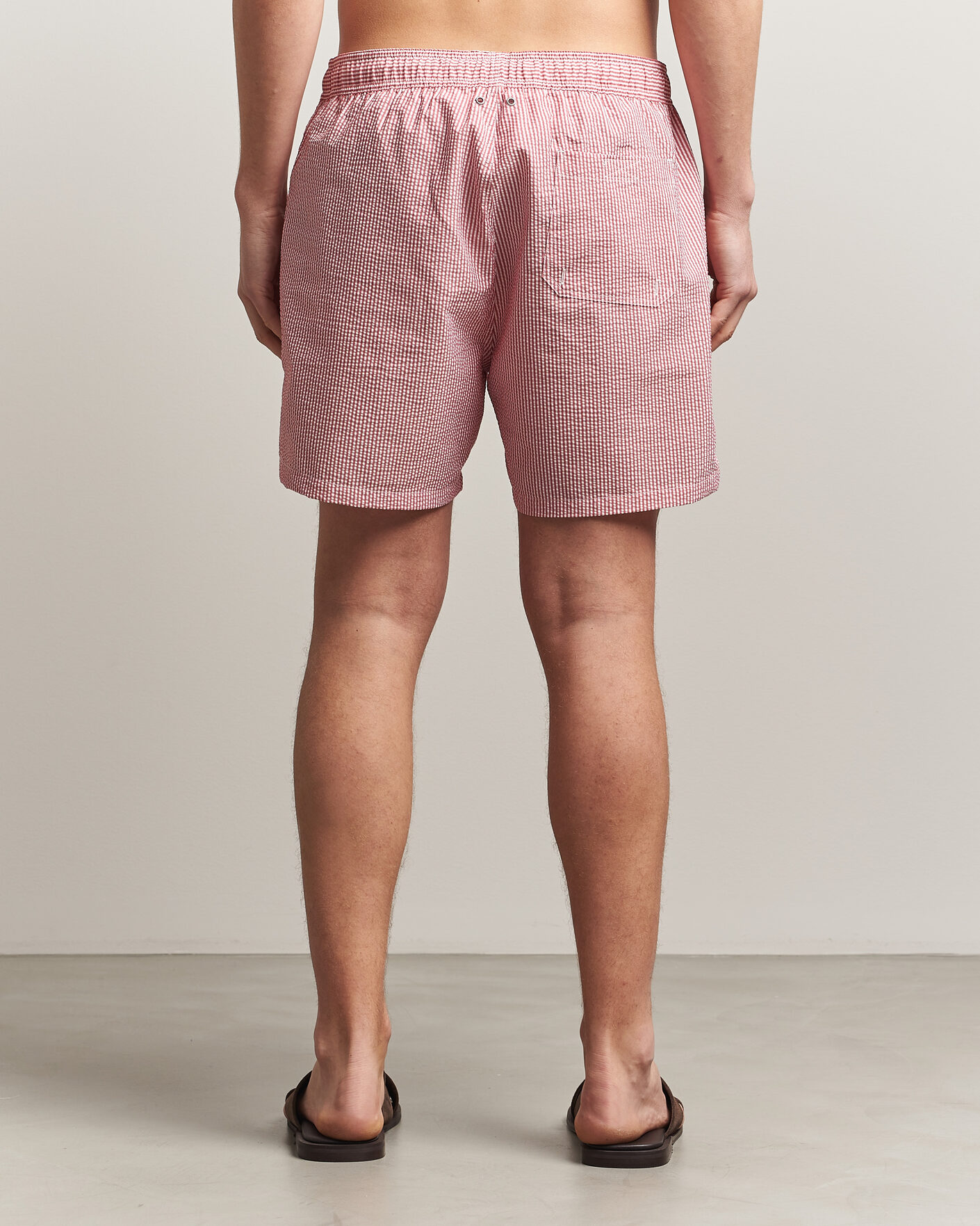 Mies | Uimahousut | Gant | Seersucker Striped Swimshorts Rose Red