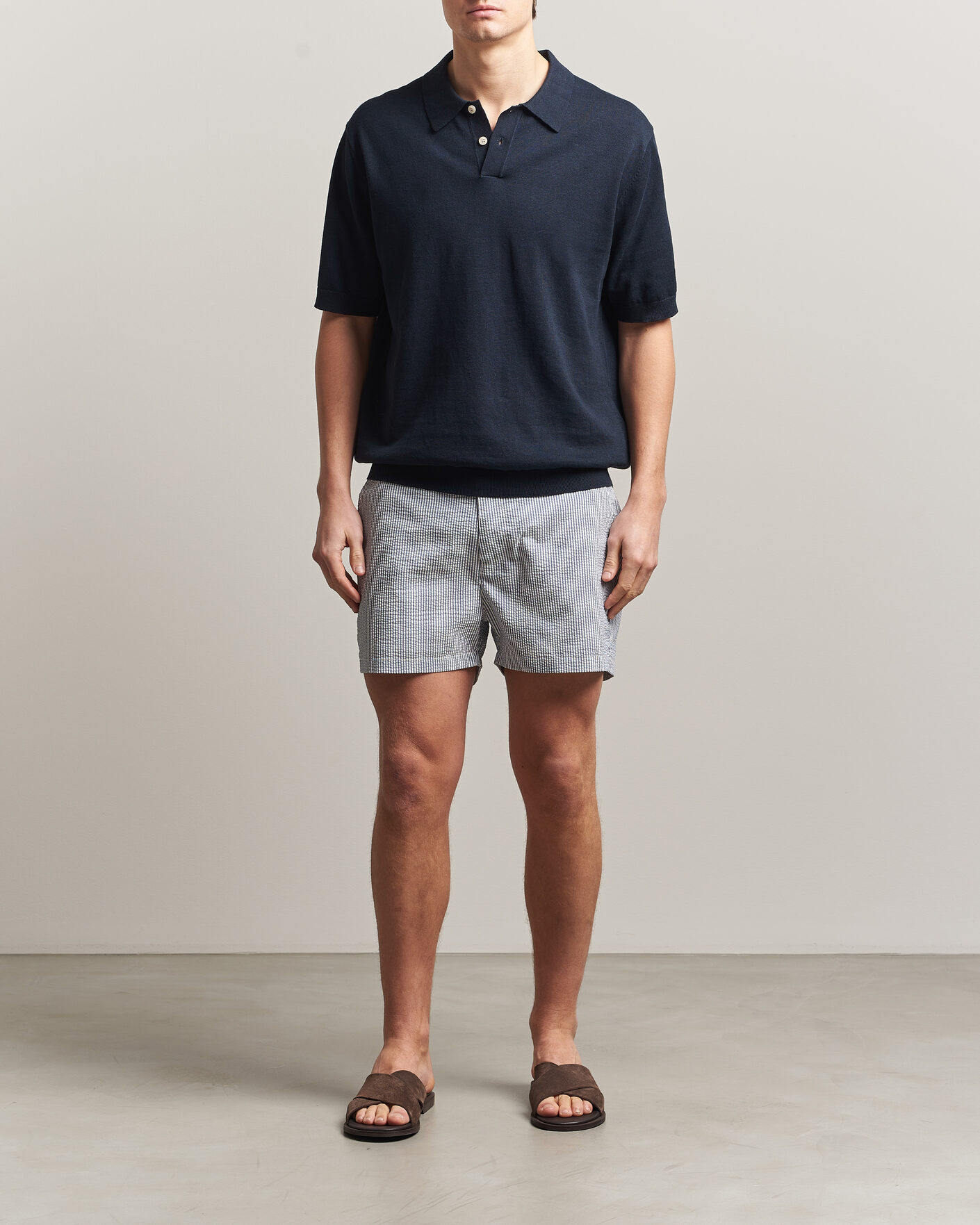 Mies | Uimahousut | Gant | Fitted Seersucker Swimshorts Vintage Blue