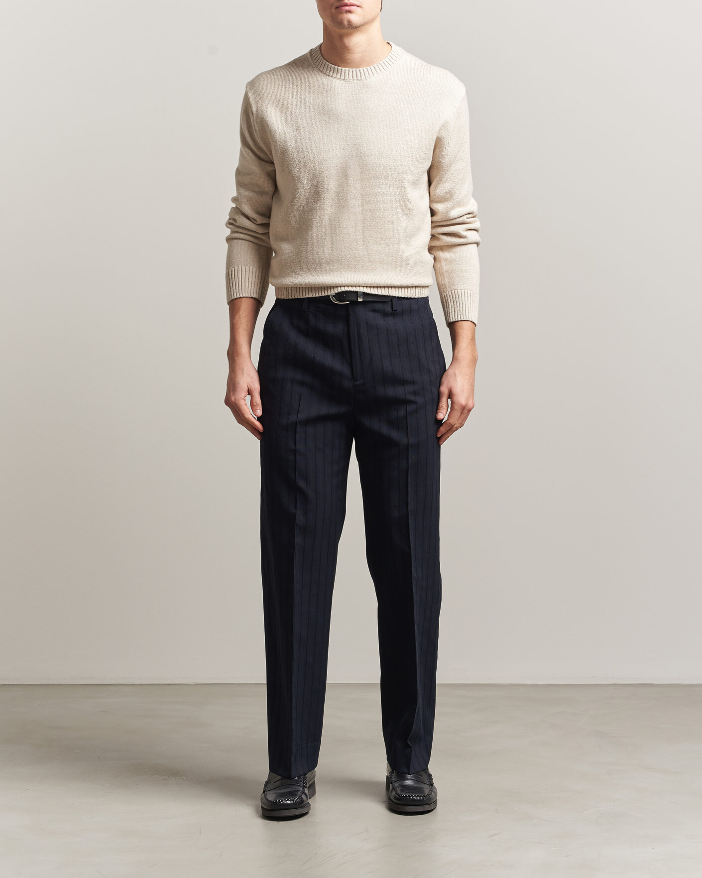 Mies | Puserot | GANT | Cotton/Cashmere Knitted Sweater Seed Melange