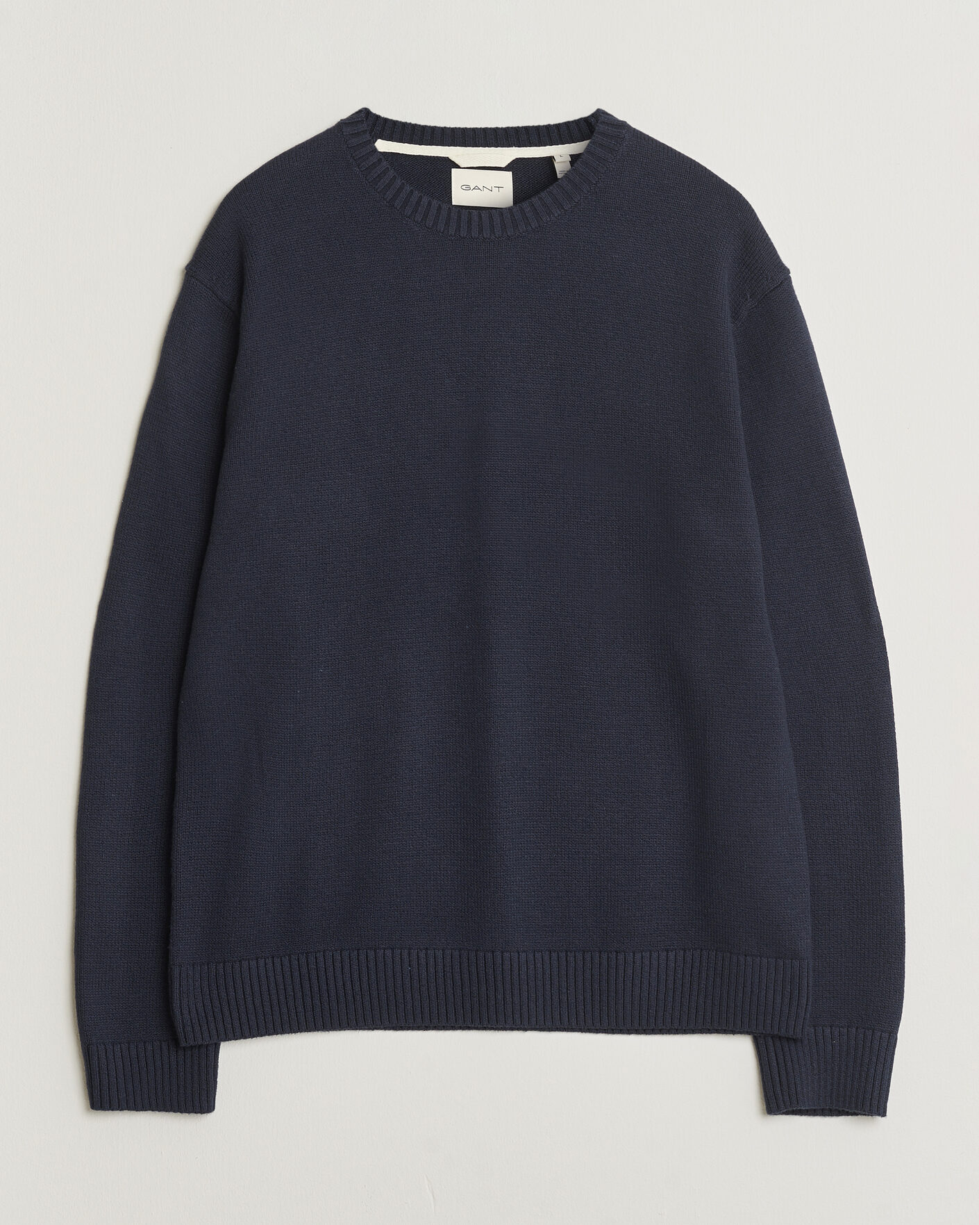 Mies | Puserot | GANT | Cotton/Cashmere Knitted Sweater Evening Blue