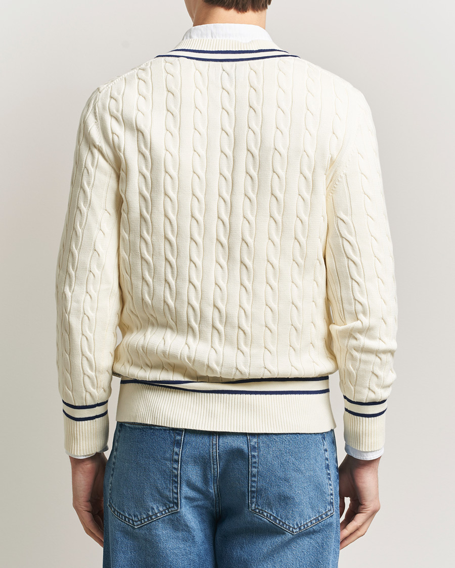 Mies | Puserot | Gant | Cotton Cable Cricket Sweater Cream