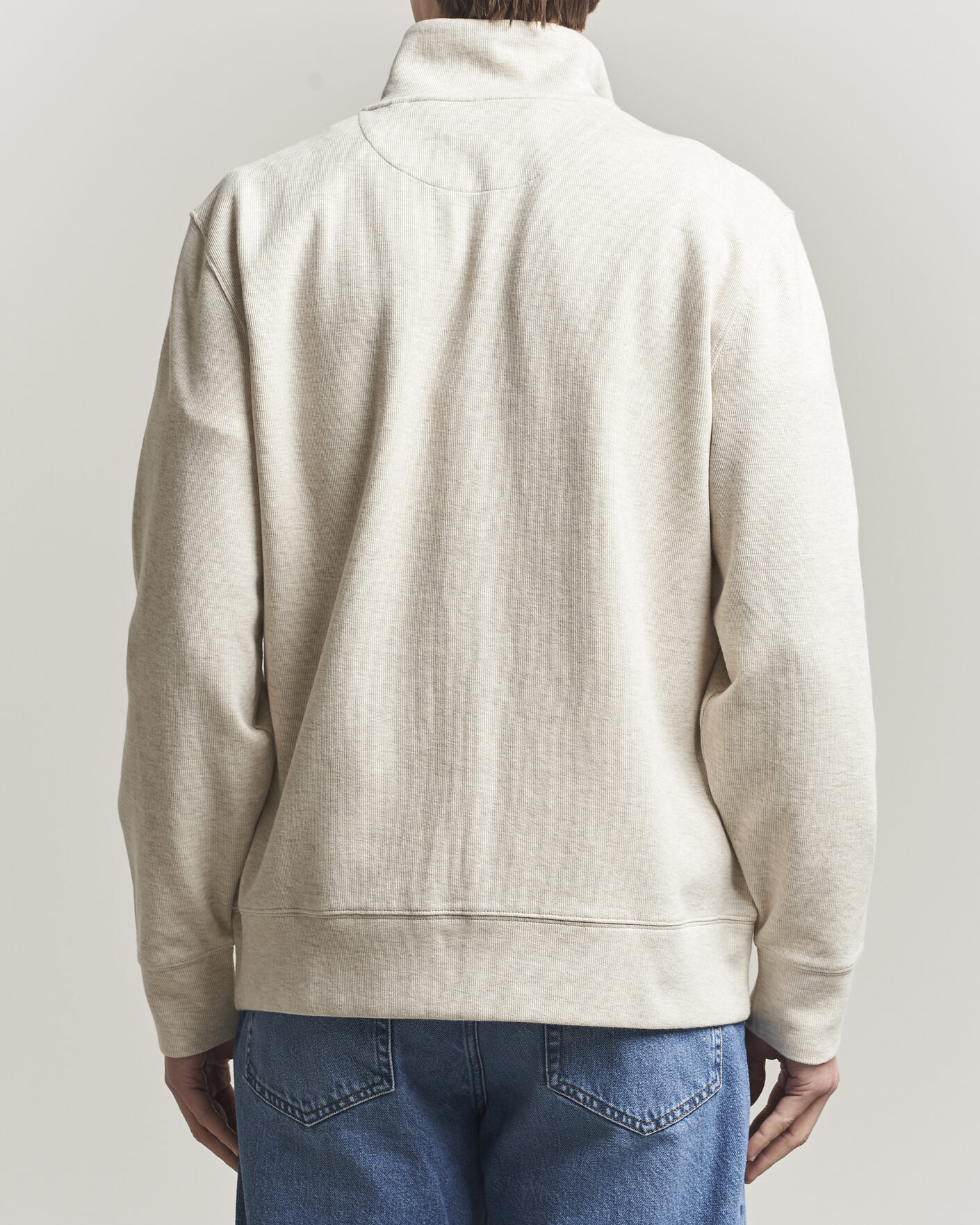 Mies | Puserot | GANT | Light Sacker Rib Full Zip Seed Melange