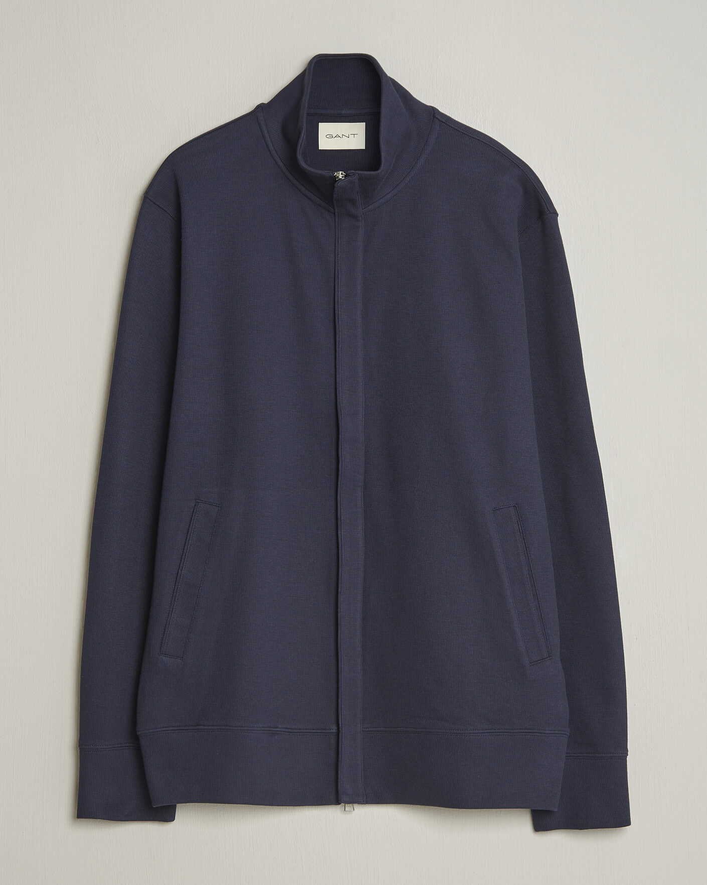 Mies | Puserot | GANT | Light Sacker Rib Full Zip Evening Blue