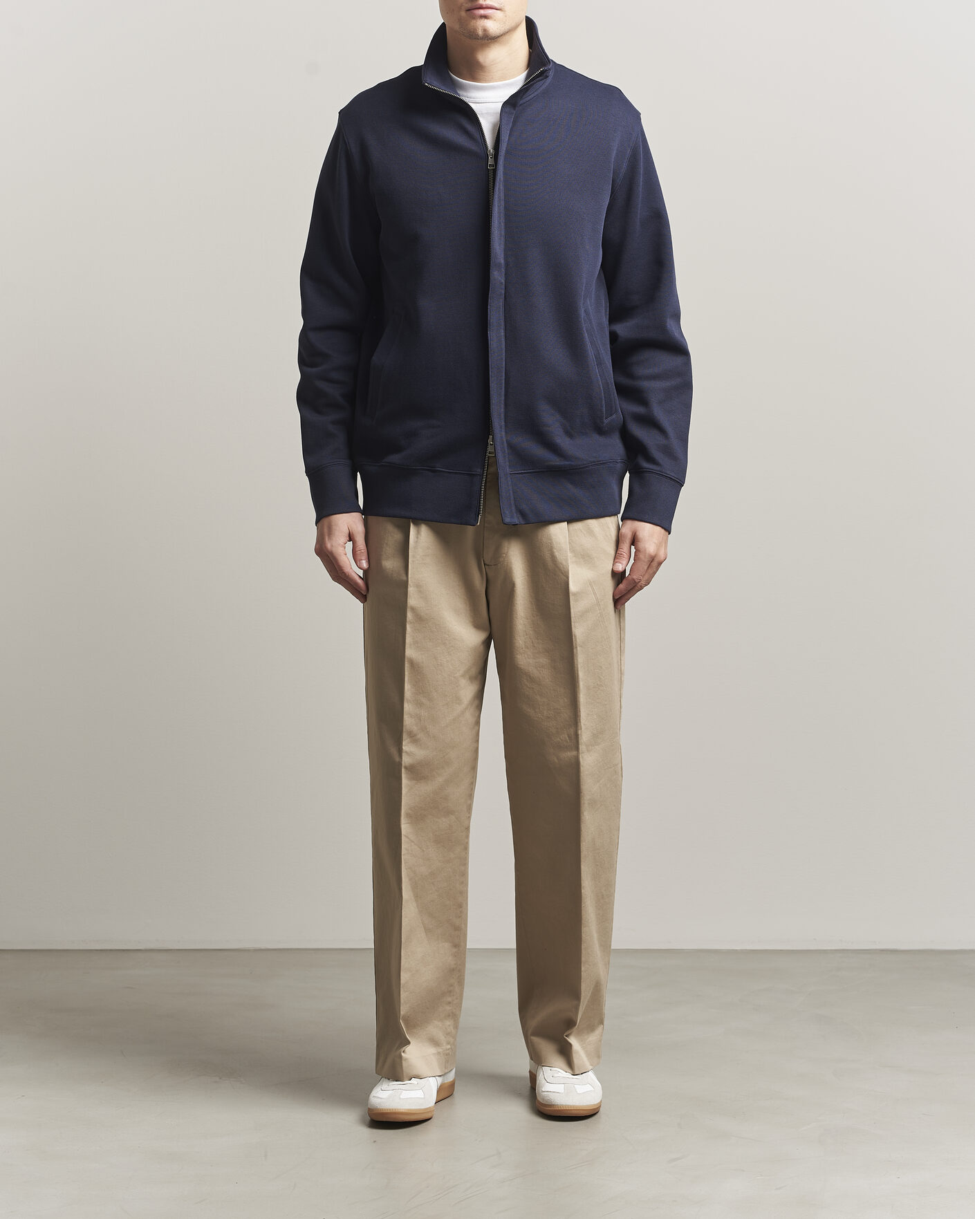 Mies | Puserot | Gant | Light Sacker Rib Full Zip Evening Blue