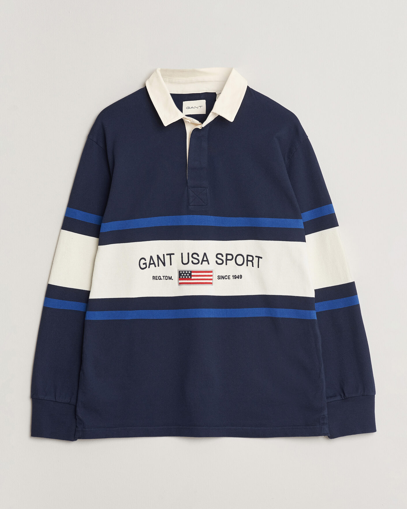 Mies | Puserot | Gant | Striped Rugger Evening Blue
