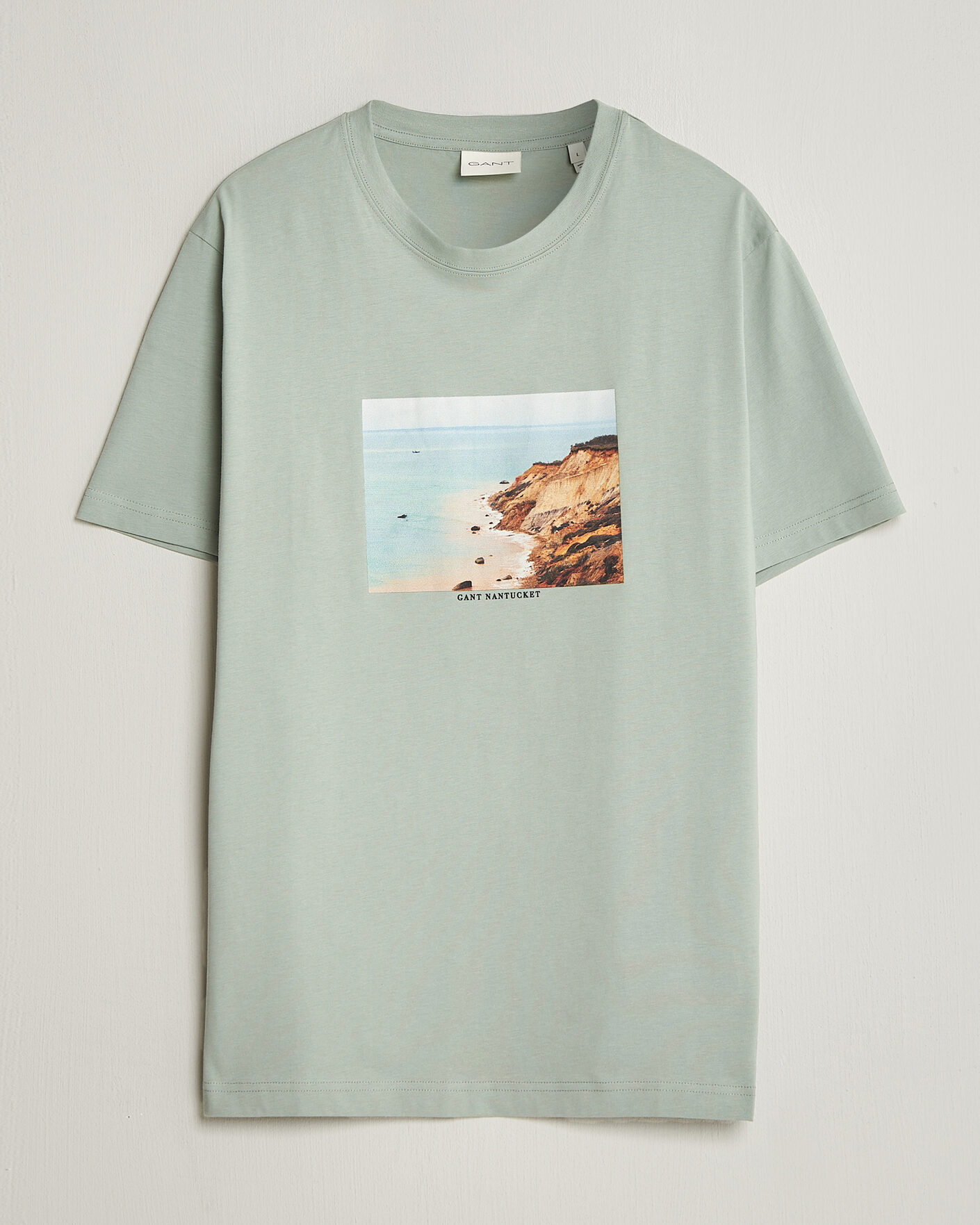 Mies | T-paidat | Gant | Scenery Graphic Crew Neck T-Shirt Ceramic Grey