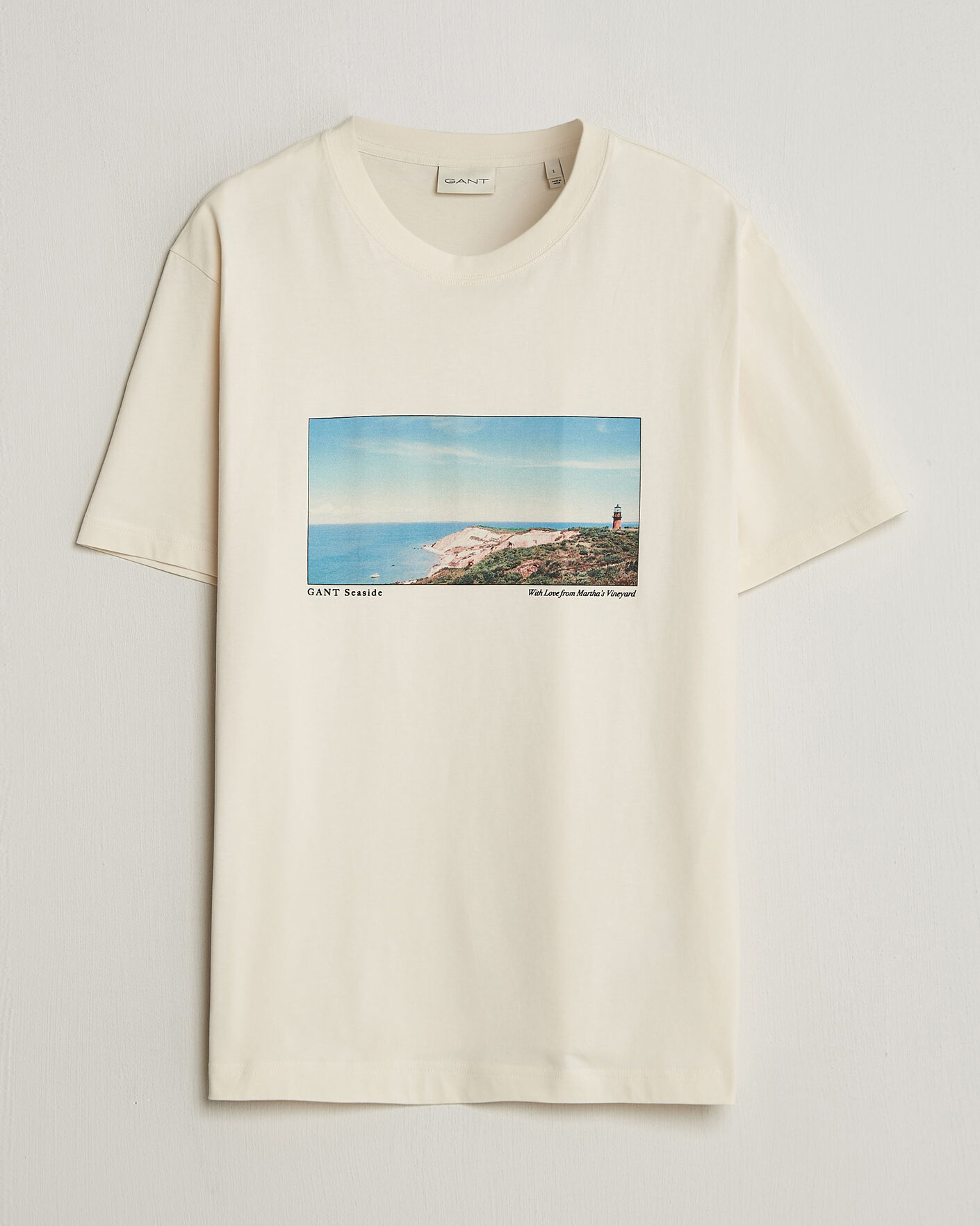 Mies | T-paidat | GANT | Scenery Graphic Crew Neck T-Shirt Cream