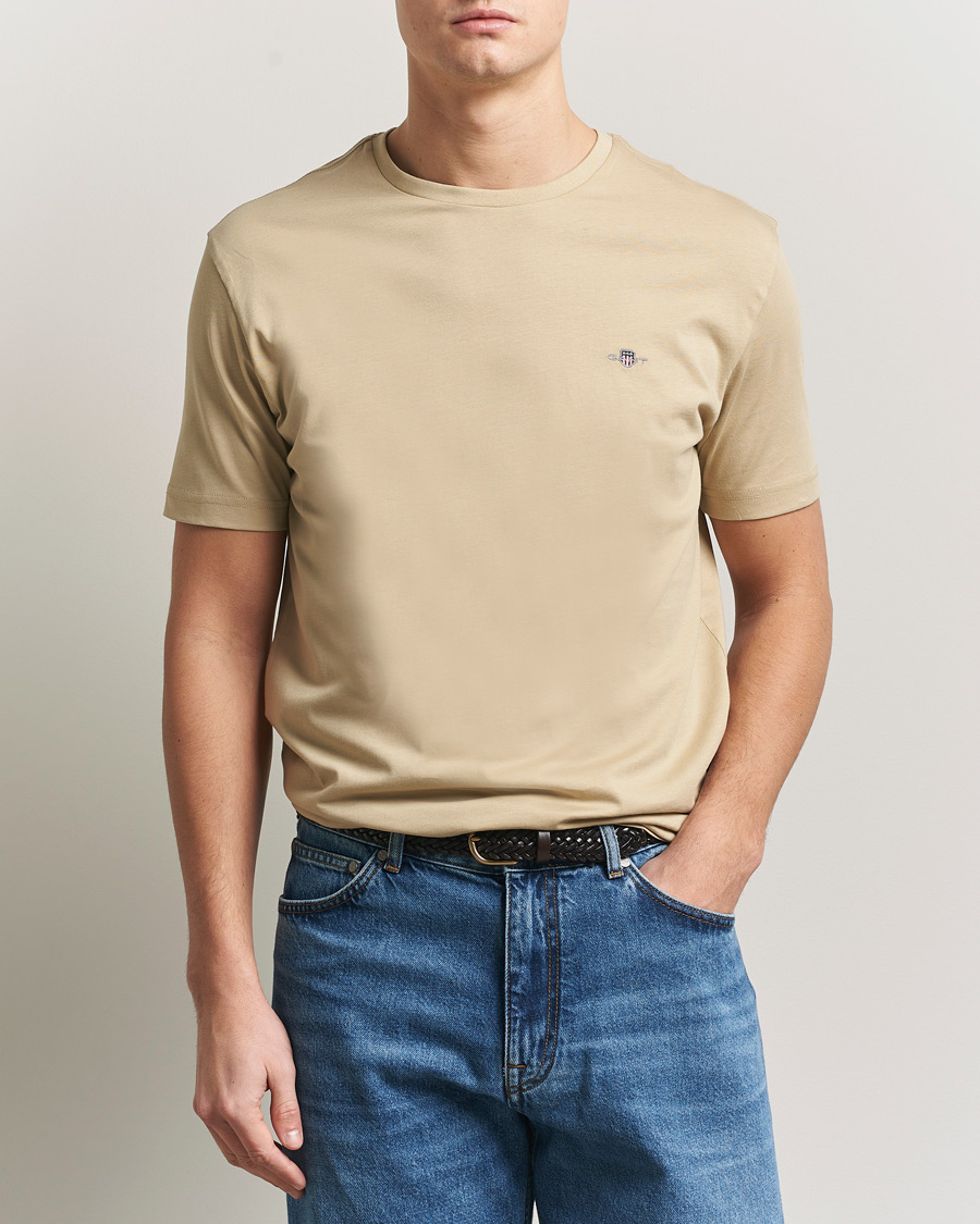 Mies | T-paidat | Gant | The Original T-Shirt Oat Beige