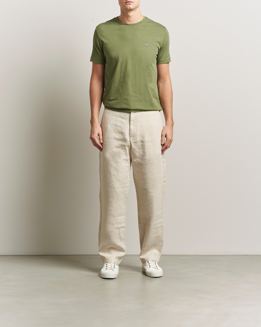 Mies | T-paidat | Gant | The Original T-Shirt Dry Herb Green