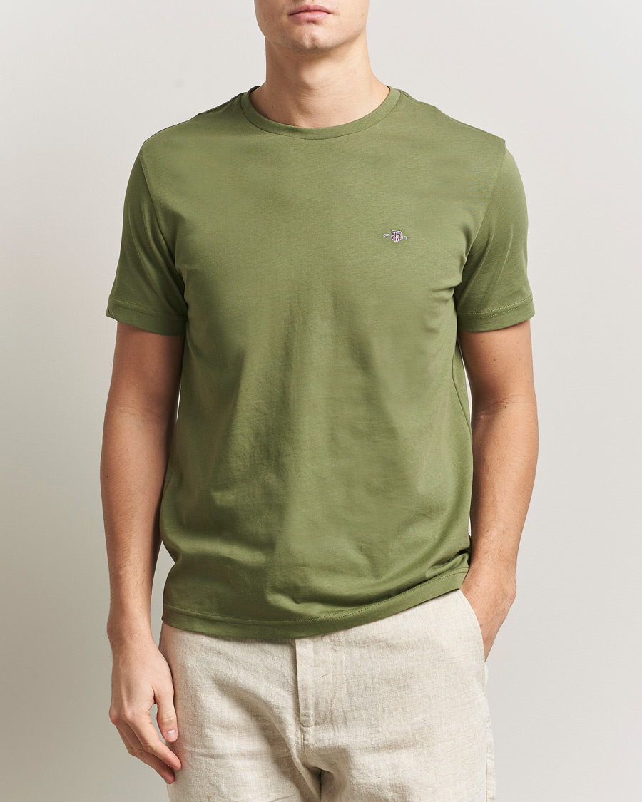 Mies | T-paidat | Gant | The Original T-Shirt Dry Herb Green