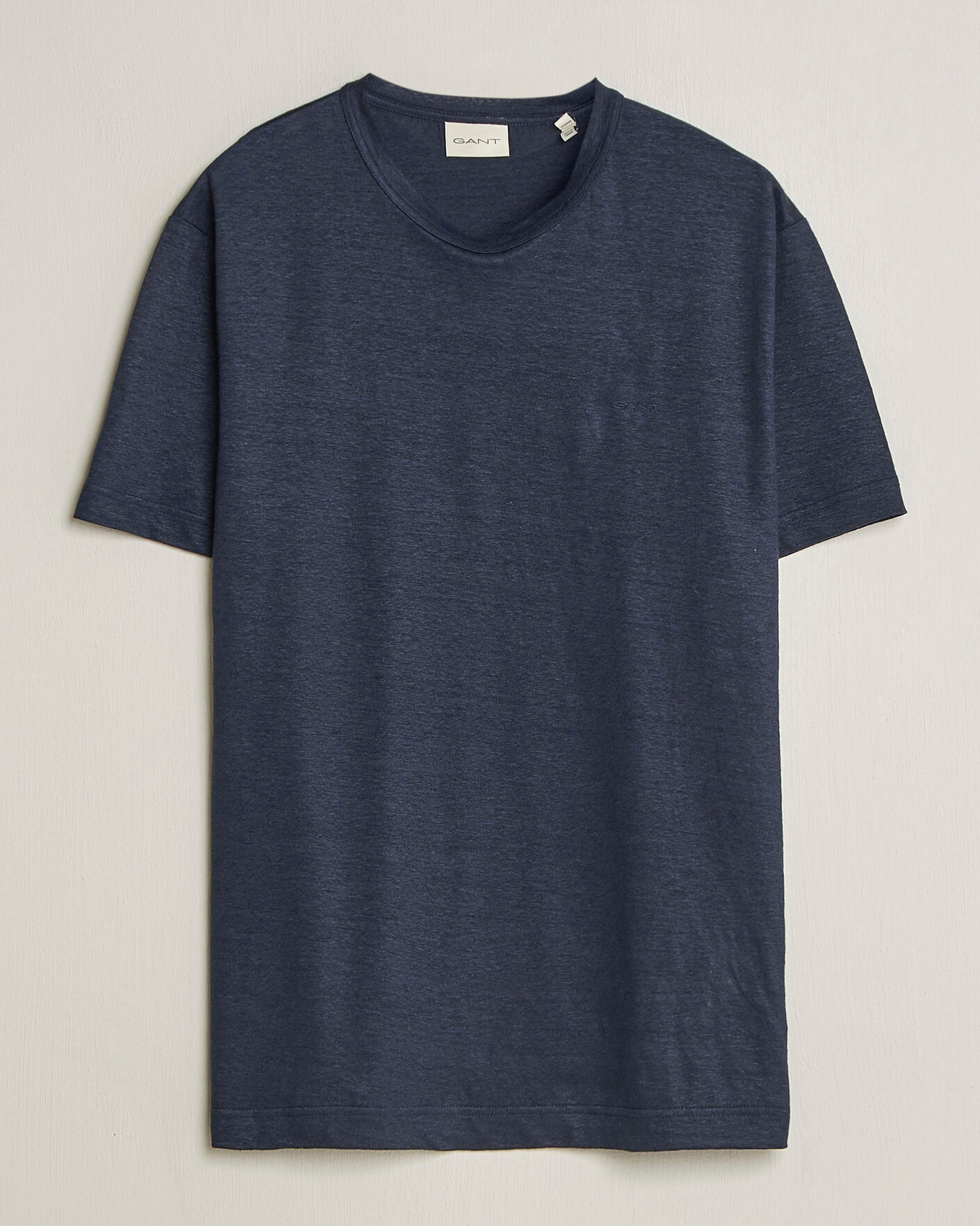 Mies | T-paidat | Gant | Linen T-Shirt Evening Blue