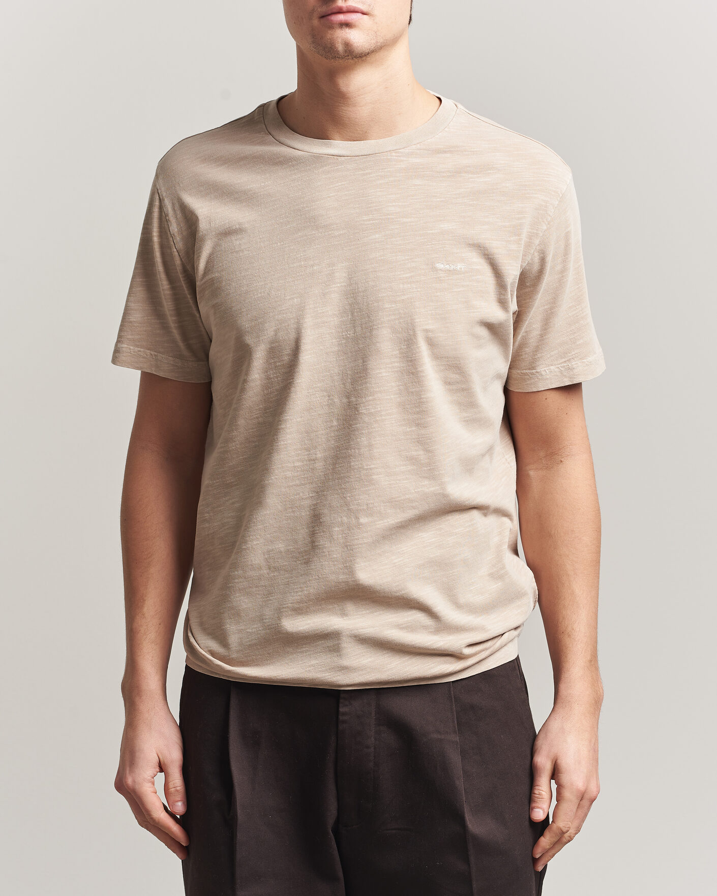 Mies | T-paidat | Gant | Washed Slub T-Shirt Oat Beige
