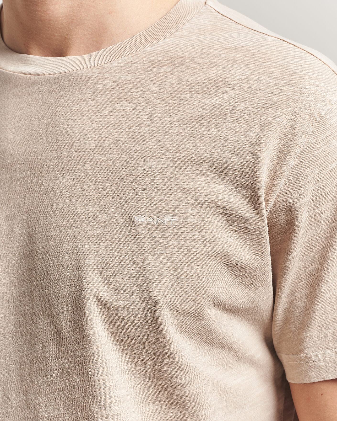 Mies | T-paidat | Gant | Washed Slub T-Shirt Oat Beige