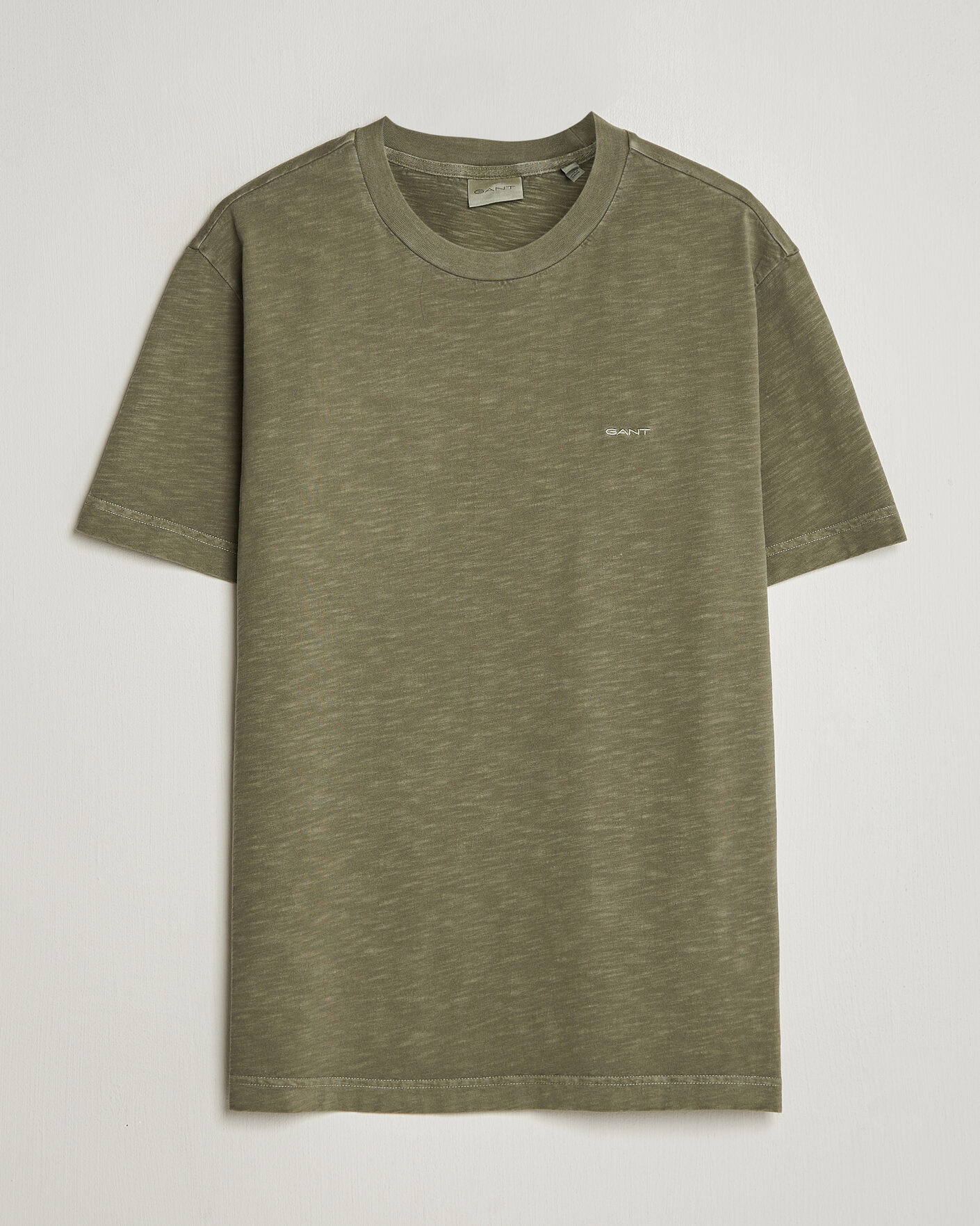 Mies | T-paidat | Gant | Washed Slub T-Shirt Dry Herb Green