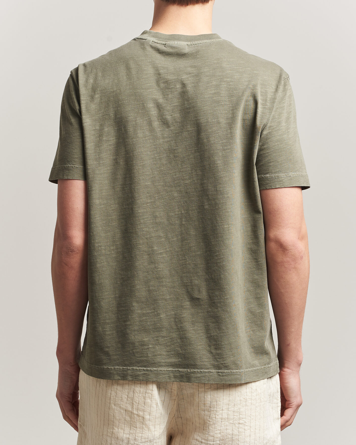 Mies | T-paidat | Gant | Washed Slub T-Shirt Dry Herb Green