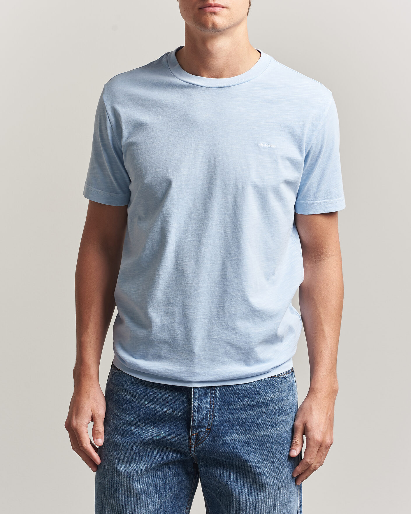 Mies | T-paidat | Gant | Washed Slub T-Shirt Fresh Blue