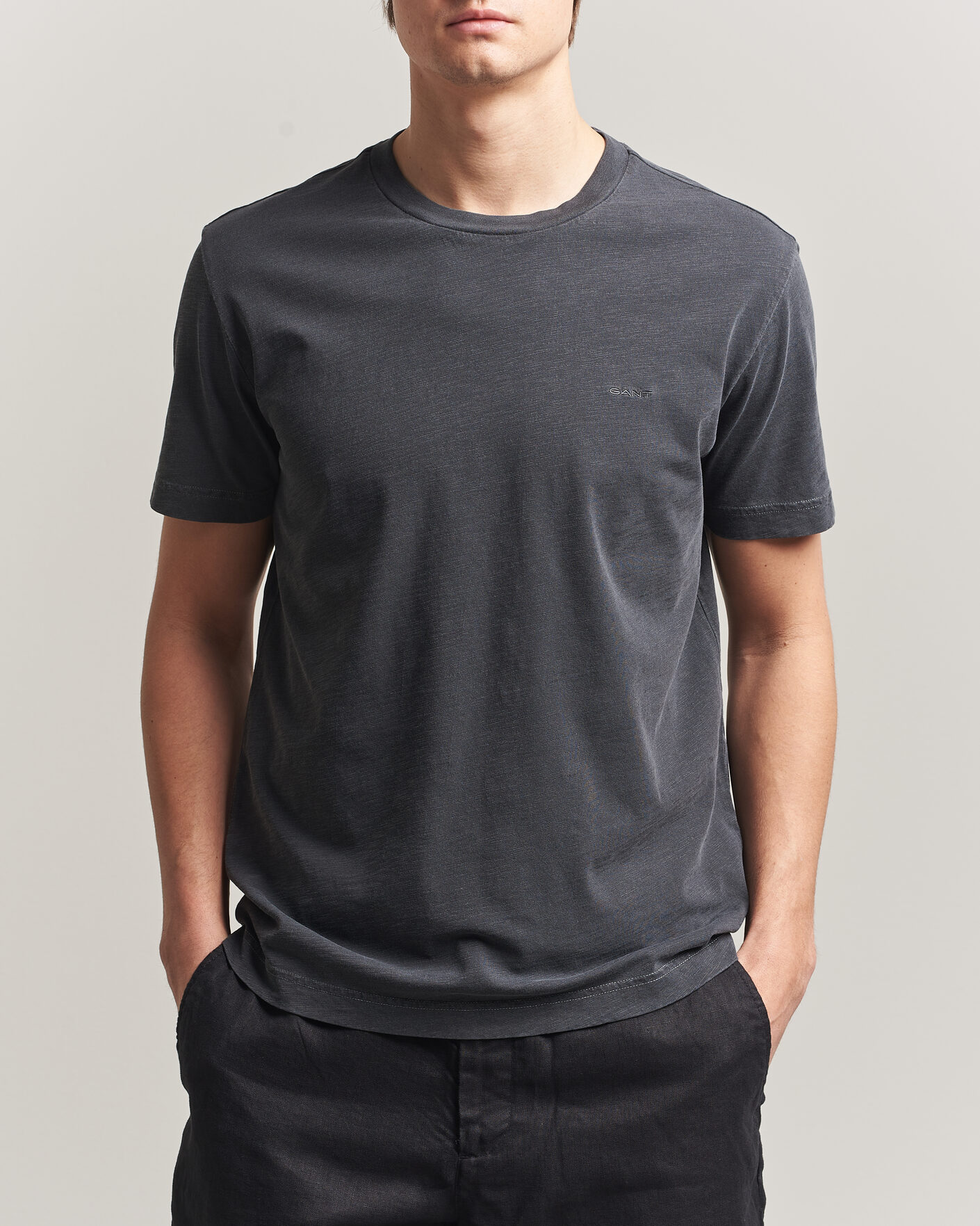 Mies | T-paidat | Gant | Washed Slub T-Shirt Black
