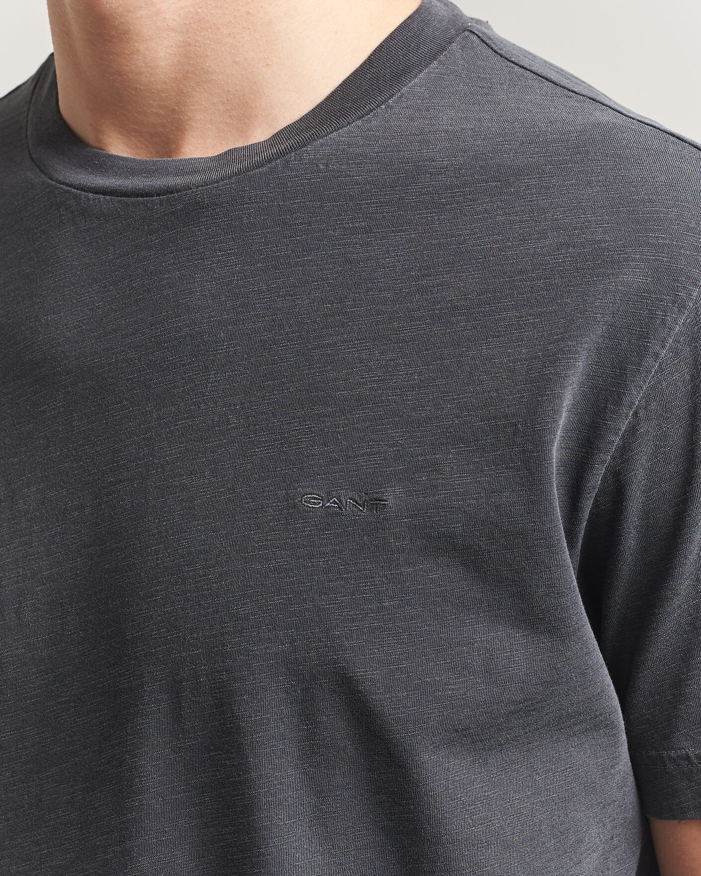 Mies | T-paidat | GANT | Washed Slub T-Shirt Black