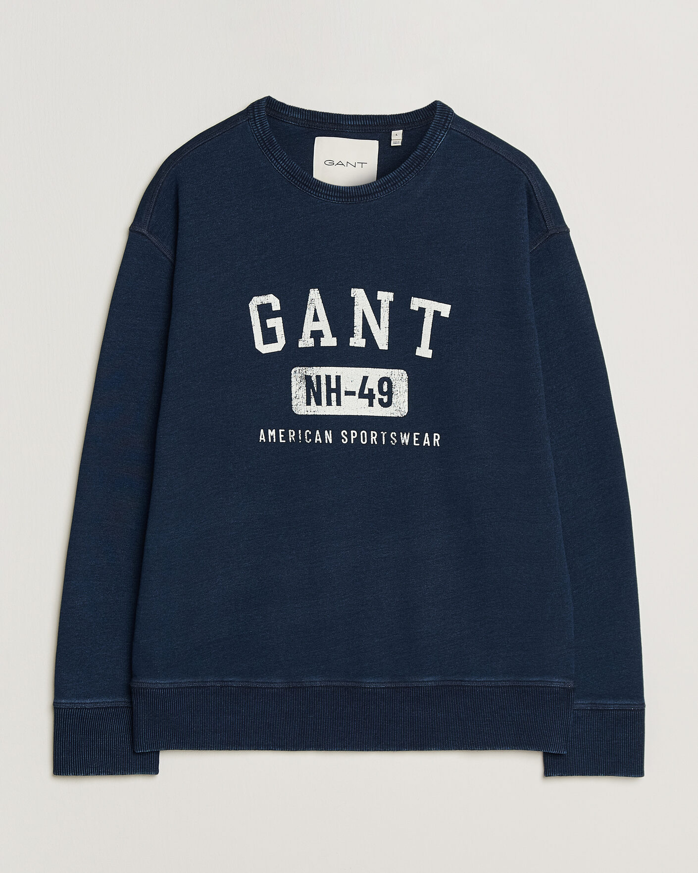 Mies | Puserot | Gant | Indigo Graphic Sweatshirt Dark Blue