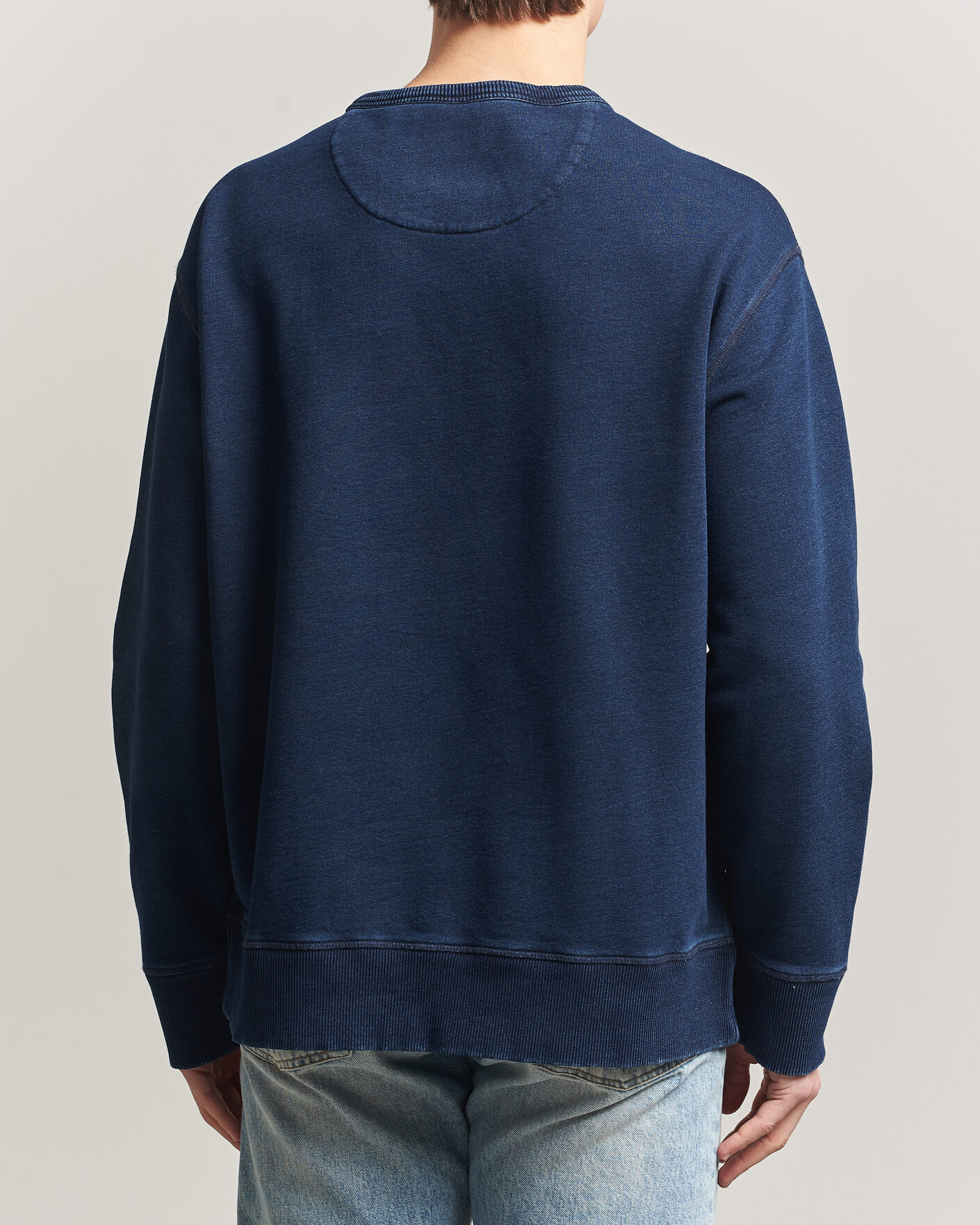 Mies | Puserot | Gant | Indigo Graphic Sweatshirt Dark Blue