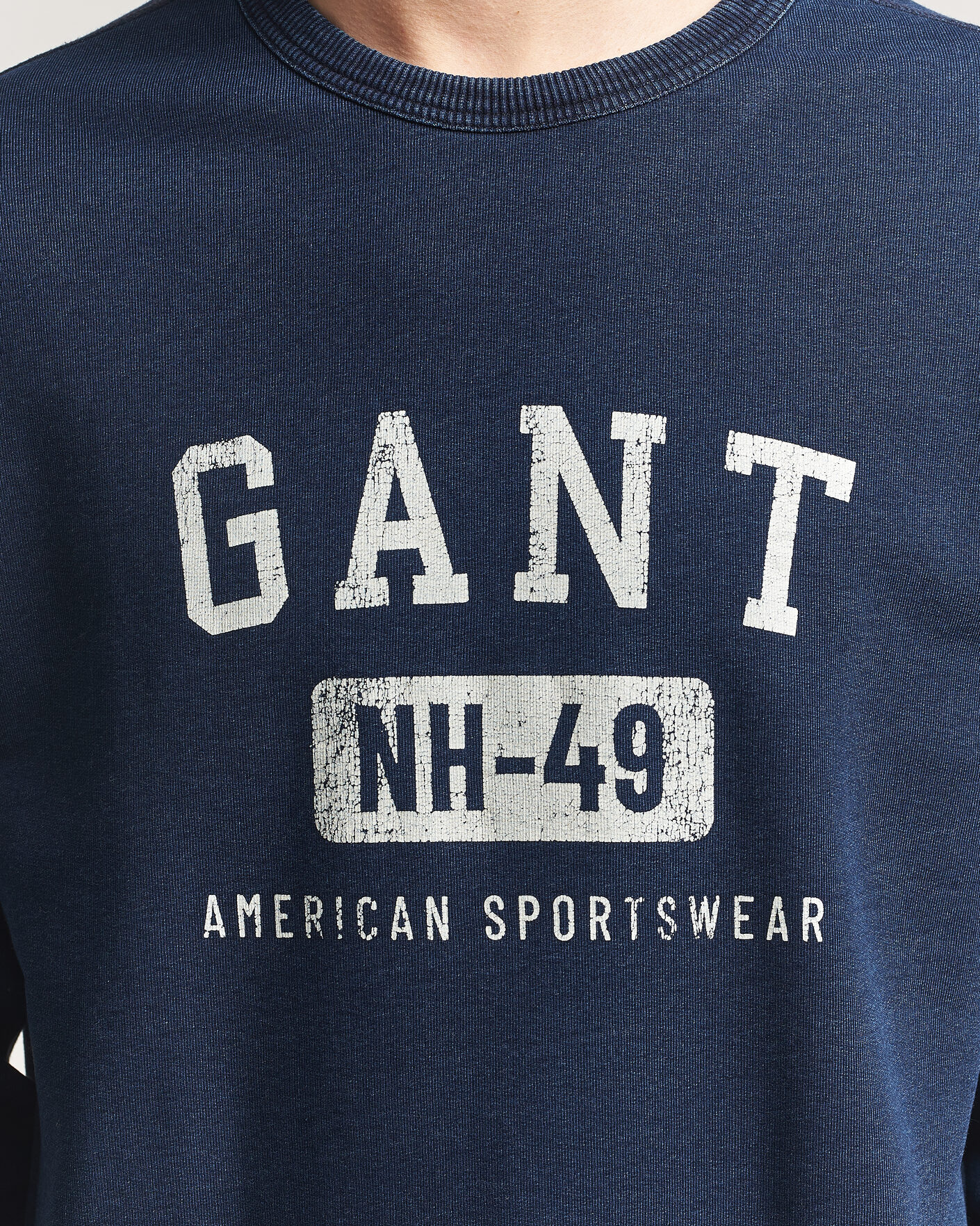 Mies | Puserot | Gant | Indigo Graphic Sweatshirt Dark Blue