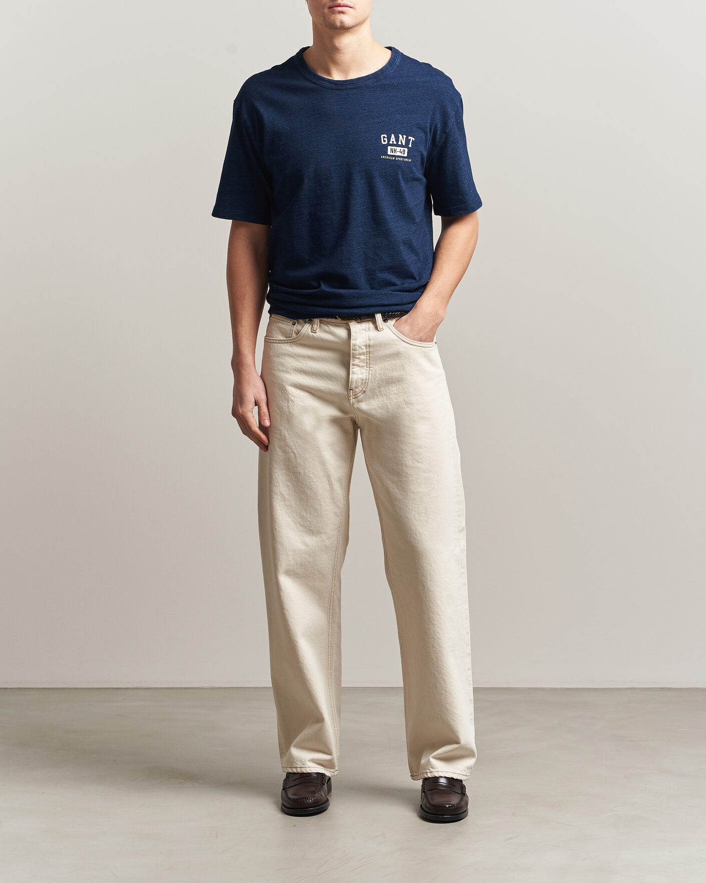 Mies | T-paidat | GANT | Indigo Graphic T-Shirt Dark Blue