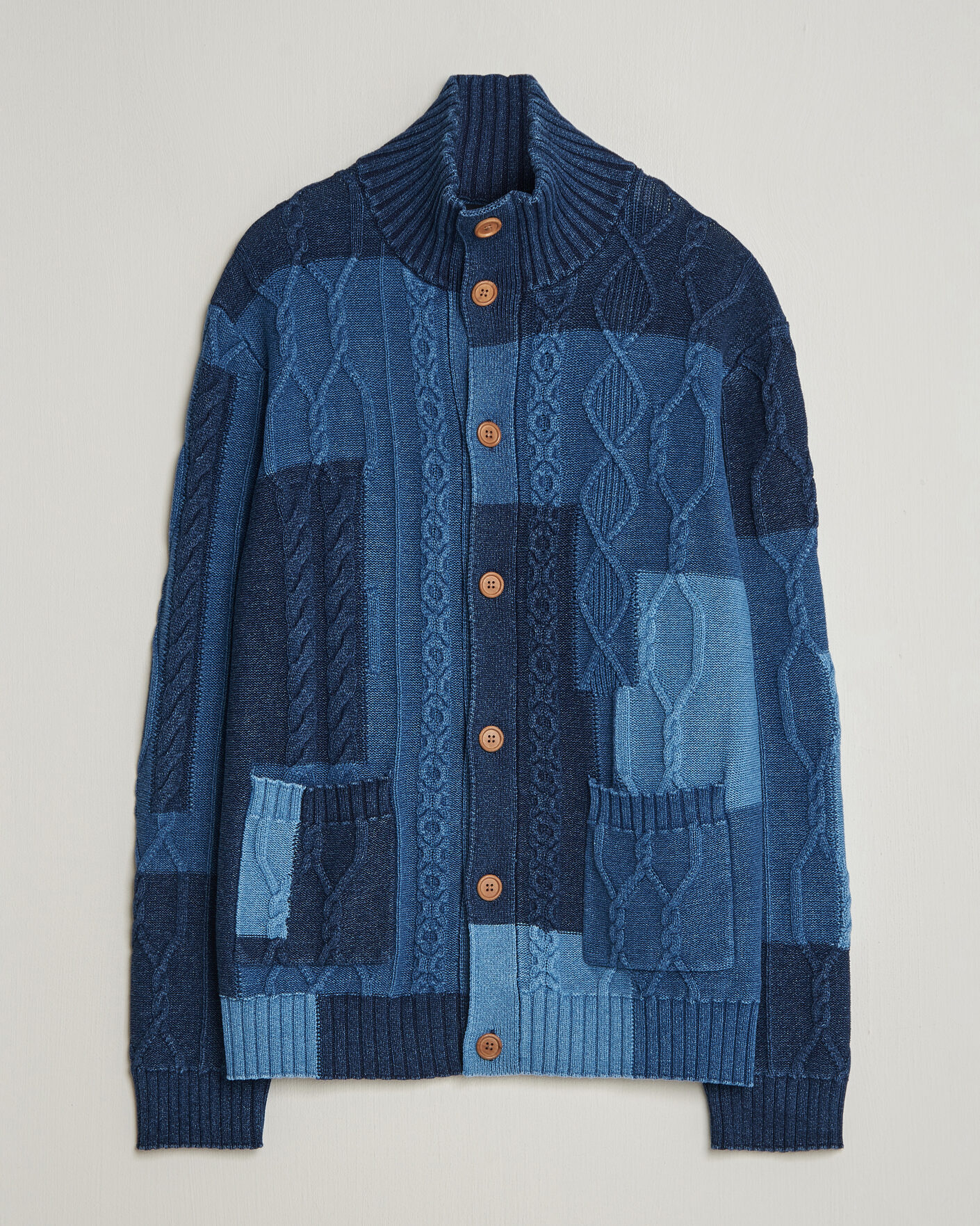Mies | Puserot | Gant | Indigo Cotton Cable Cardigan Rich Navy