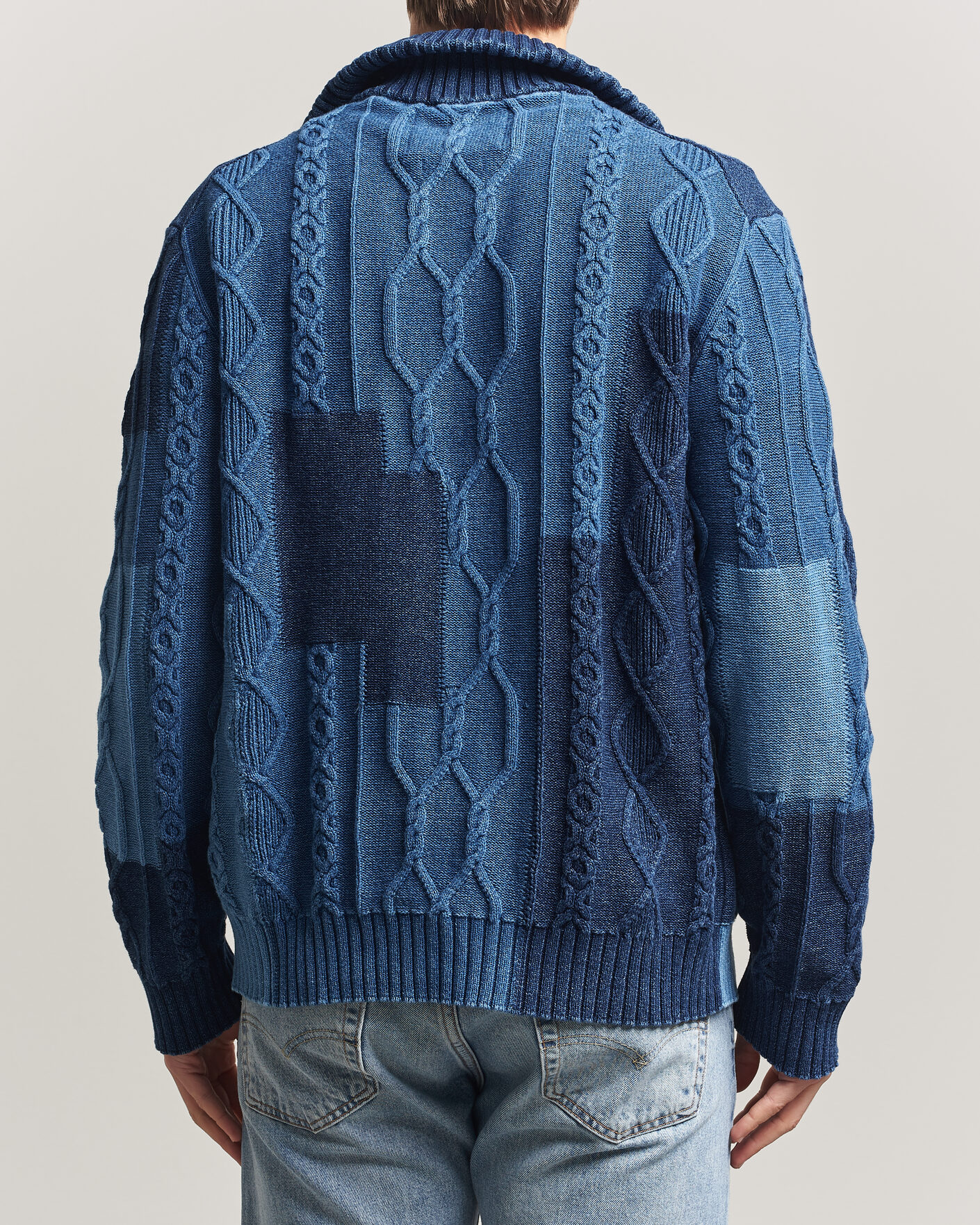Mies | Puserot | GANT | Indigo Cotton Cable Cardigan Rich Navy