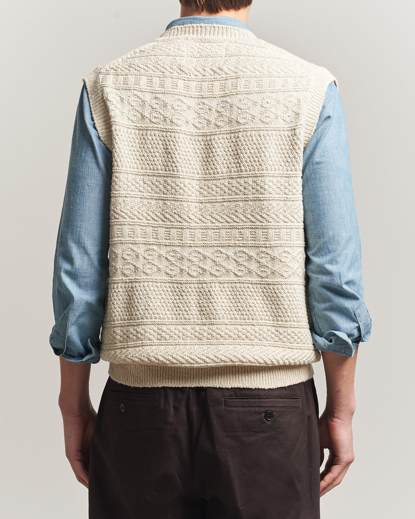 Mies | Puserot | GANT | Cotton/Linen Textured Vest Creamed White
