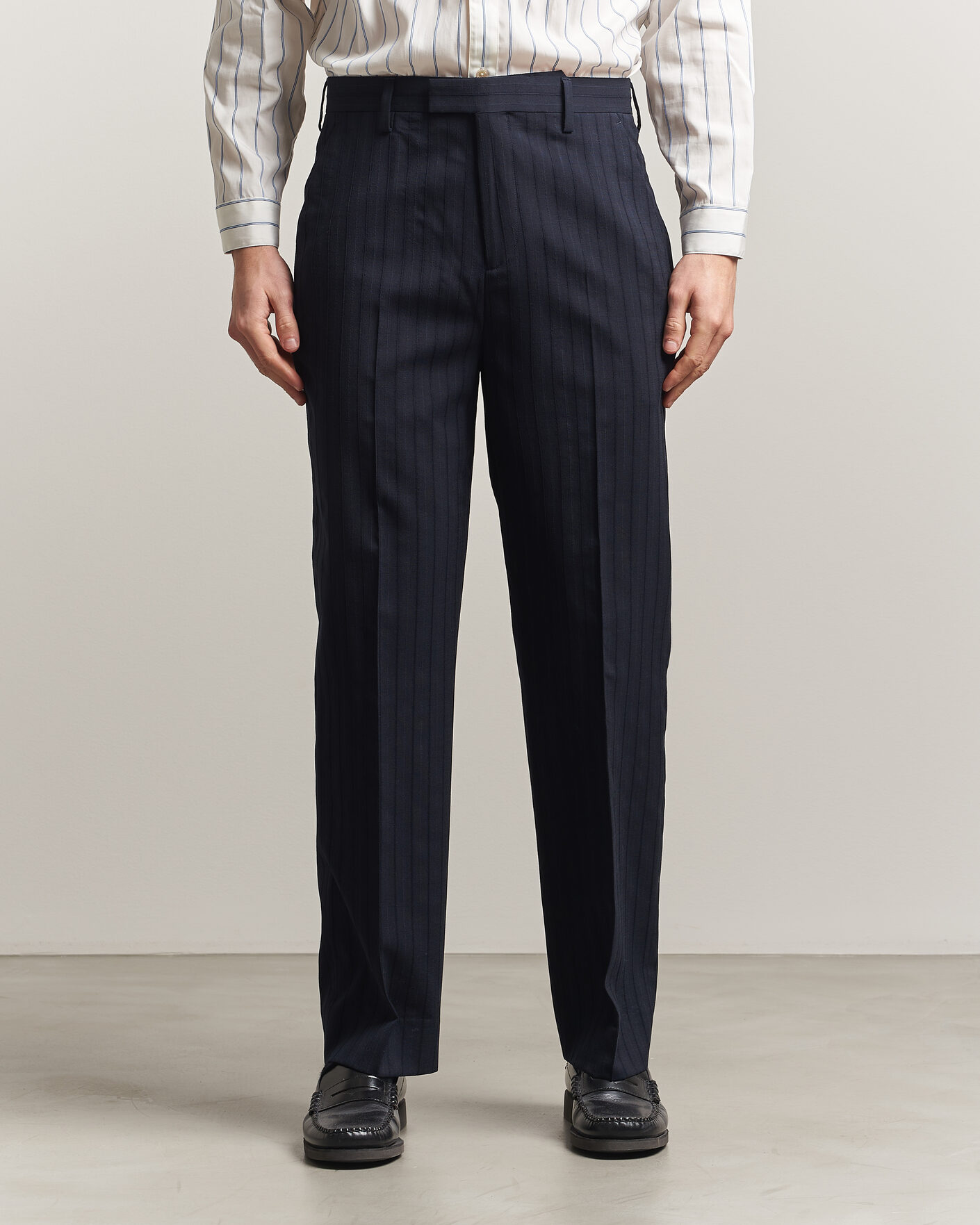 Mies | Housut | Gant | Tonal Pinstriped Suit Pants Evening Blue