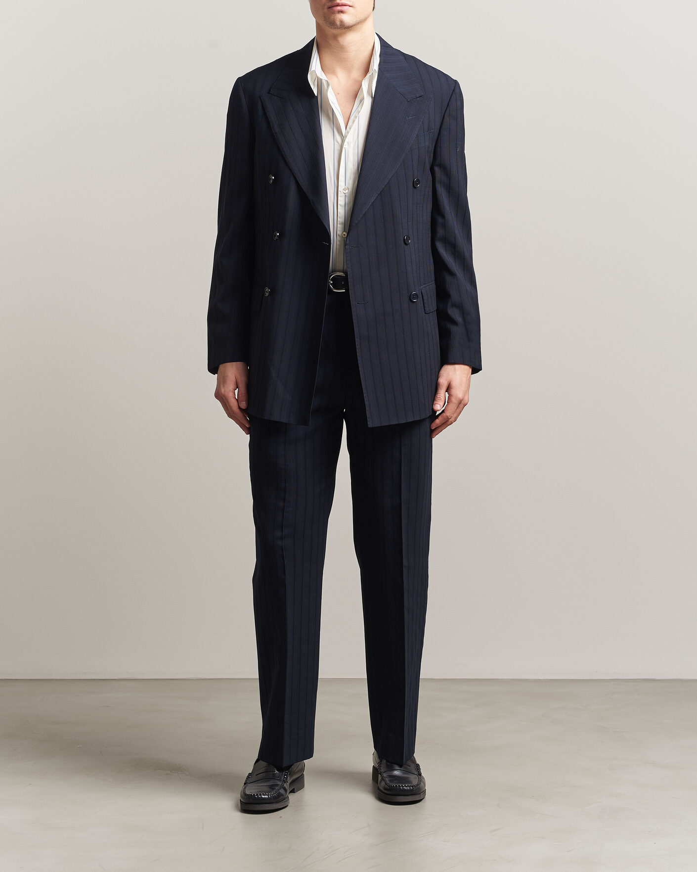 Mies | Pikkutakit | GANT | Tonal Pinstriped Suit Blazer Evening Blue