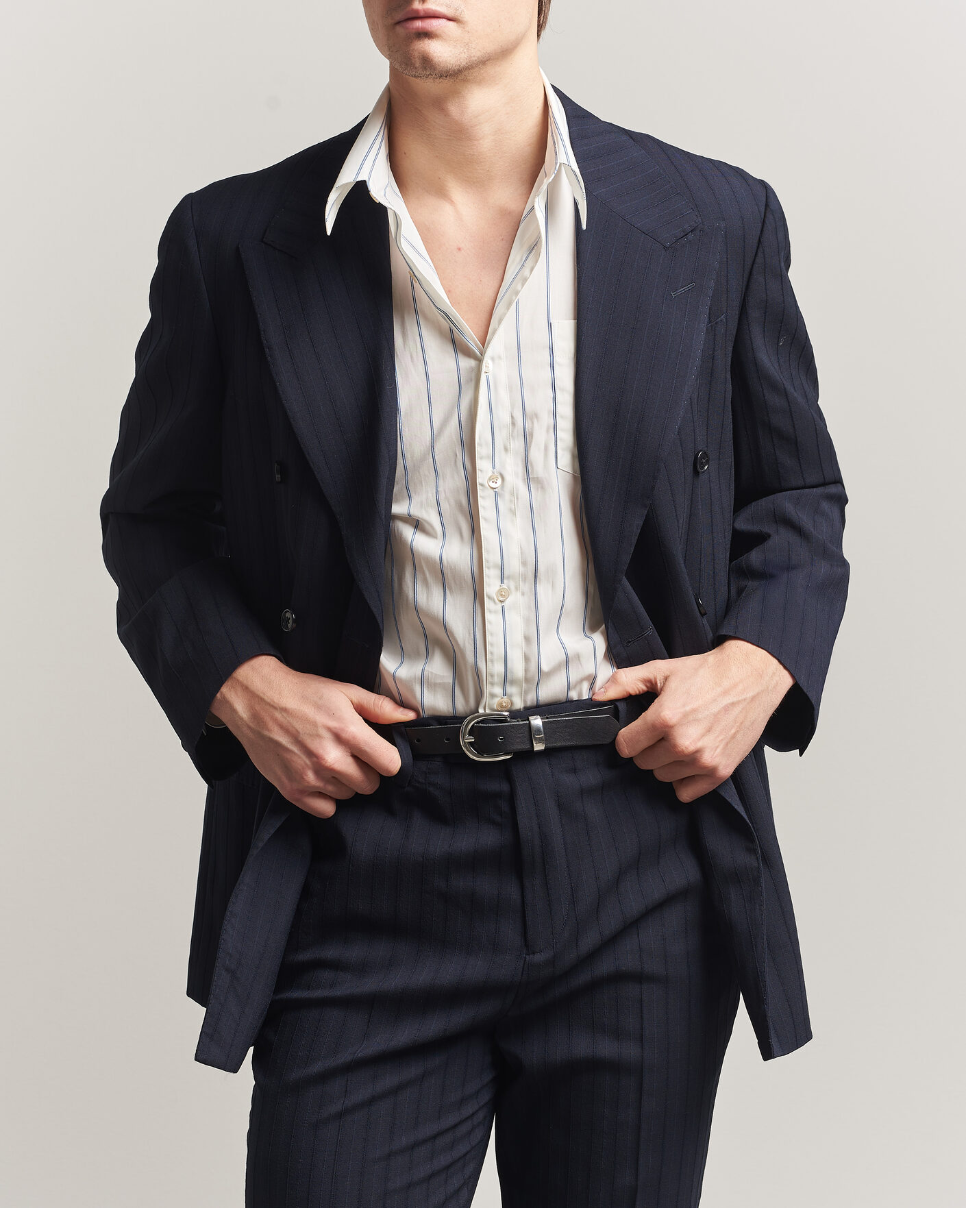 Mies | Pikkutakit | Gant | Tonal Pinstriped Suit Blazer Evening Blue