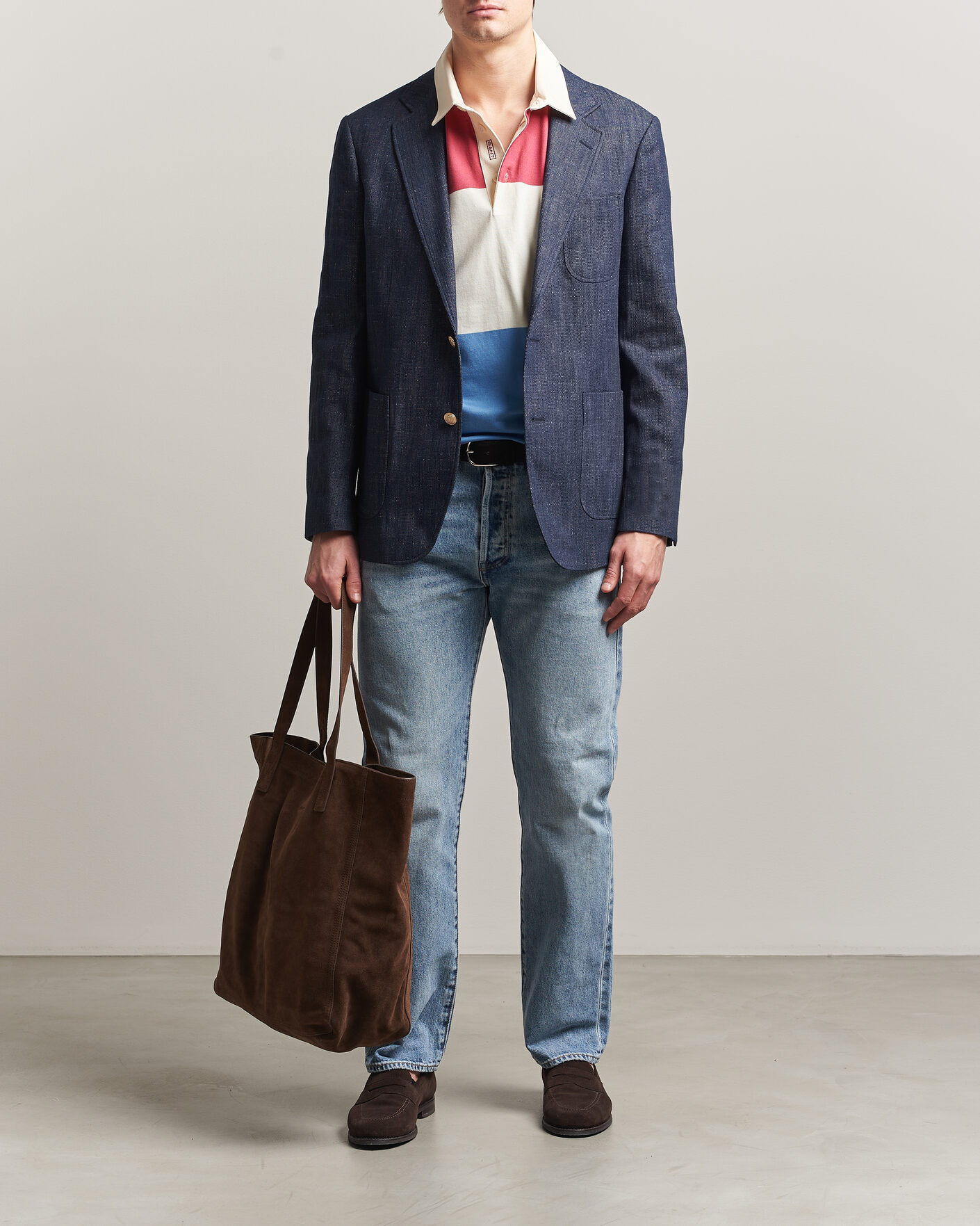Mies | Pikkutakit | GANT | Cotton Indigo Club Blazer Dark Blue Raw