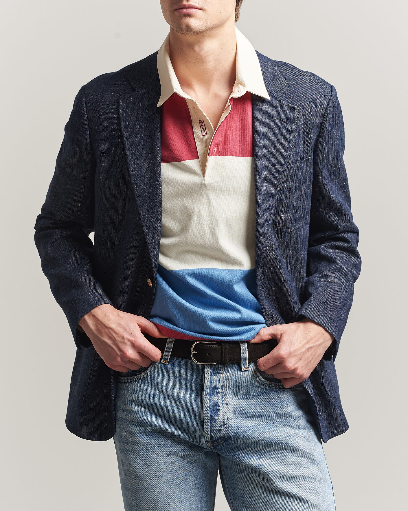 Mies | Pikkutakit | Gant | Cotton Indigo Club Blazer Dark Blue Raw