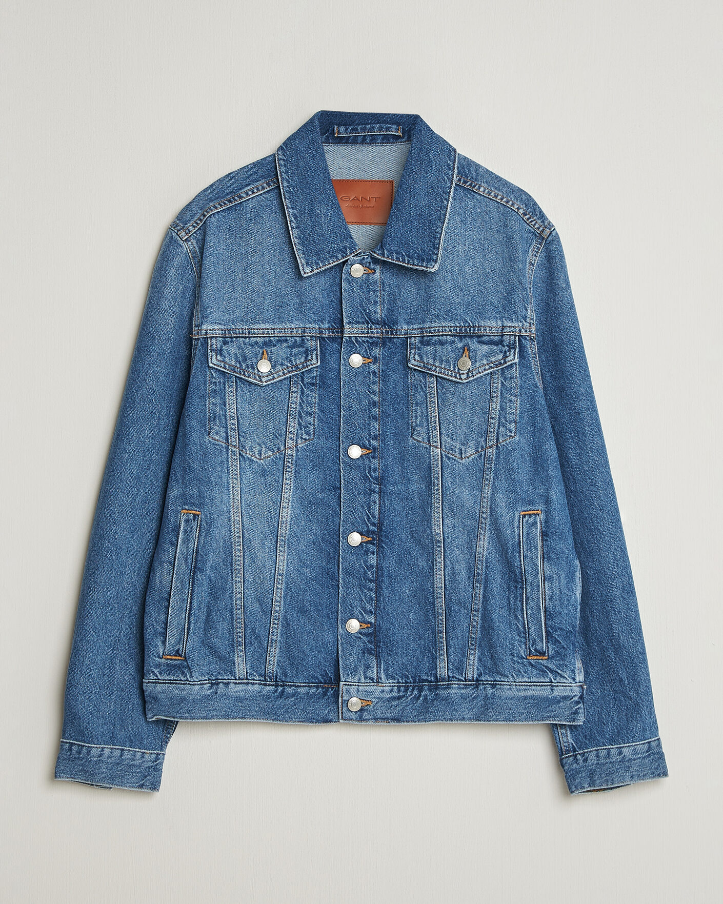 Mies | Takit | GANT | Denim Trucker Jacket Mid Blue