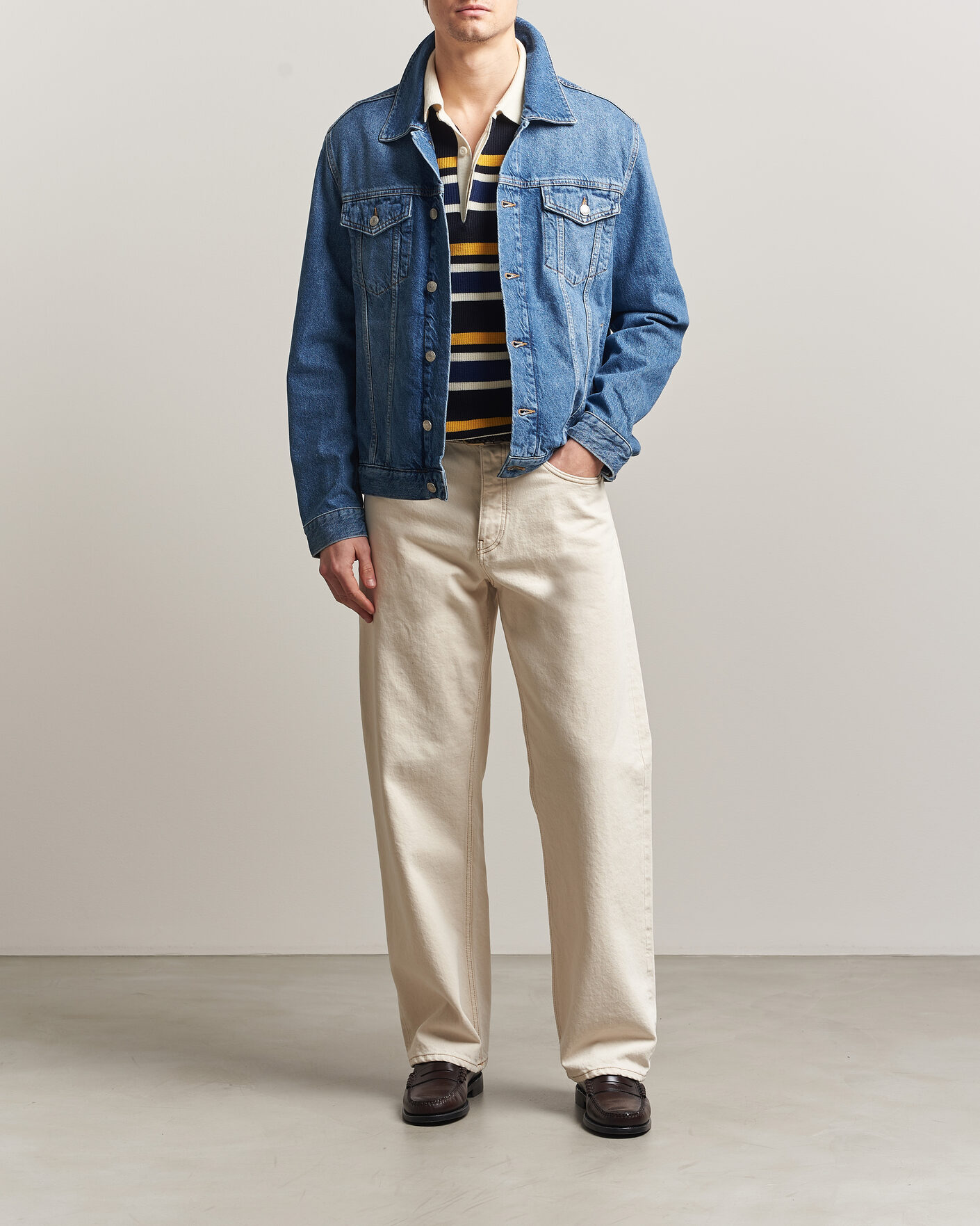 Mies | Takit | Gant | Denim Trucker Jacket Mid Blue