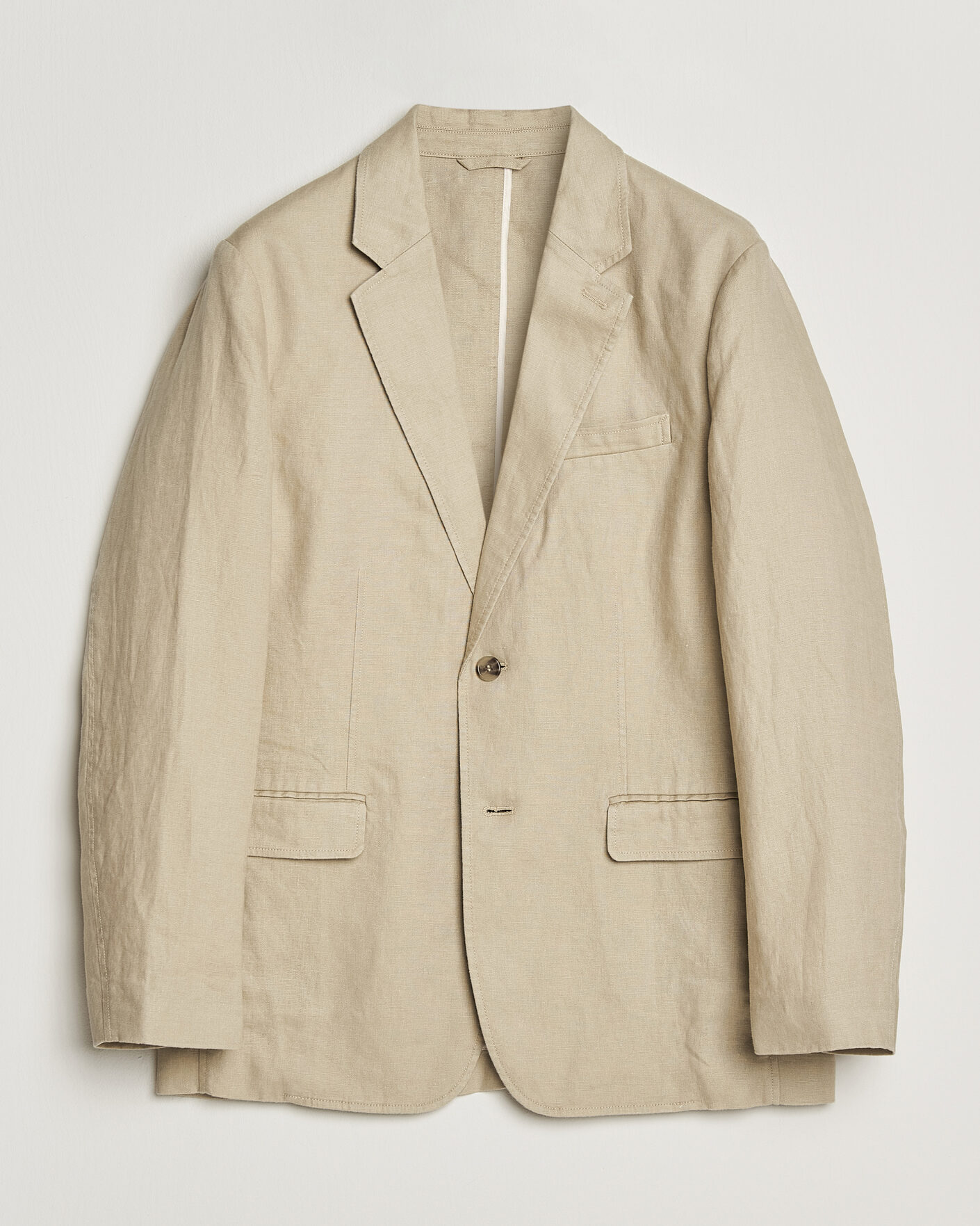 Mies | Pikkutakit | Gant | Garment Dyed Linen Blazer Oat Beige